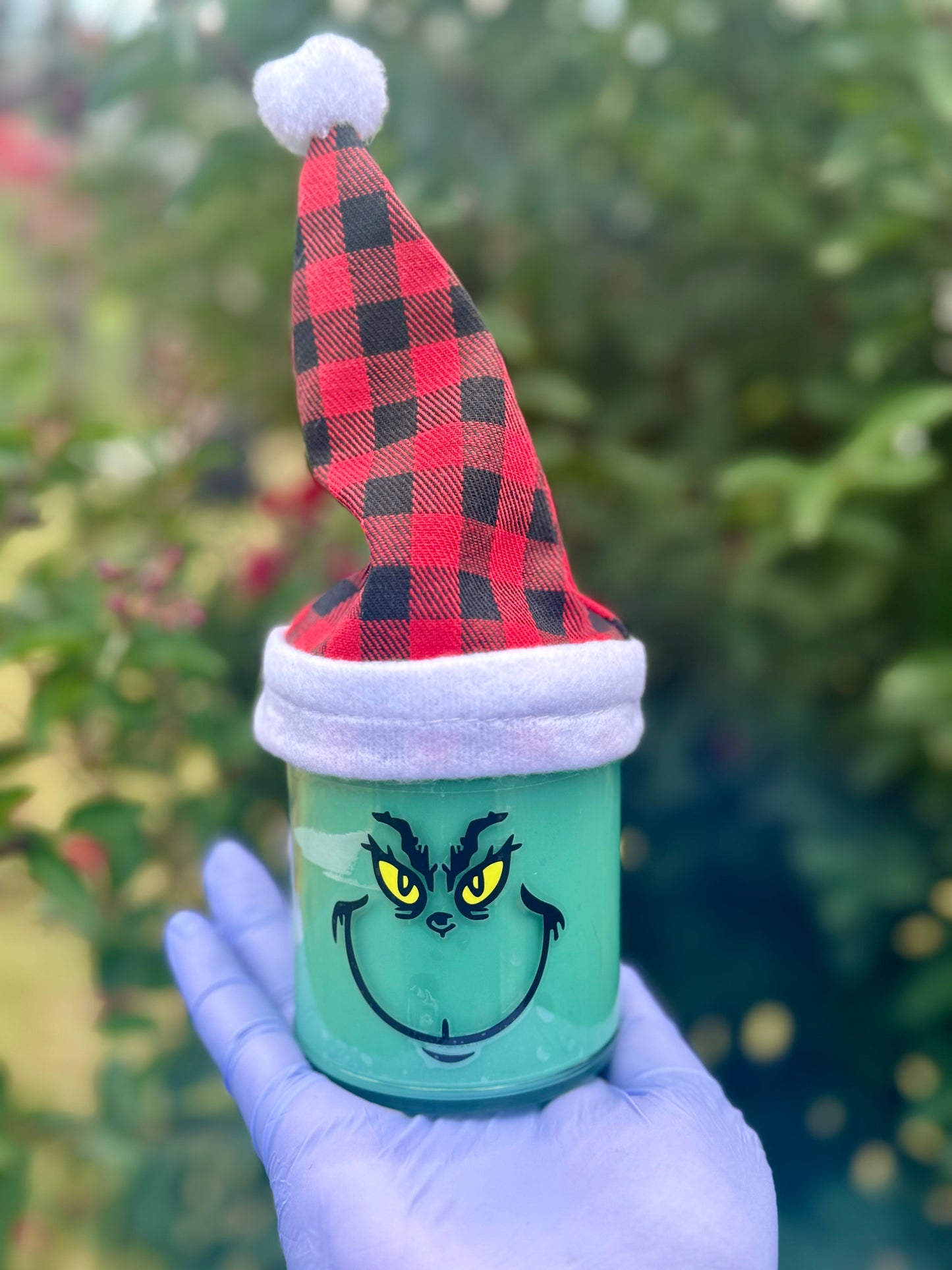 Mr. Grinch Inspired Jar Candle-8 oz