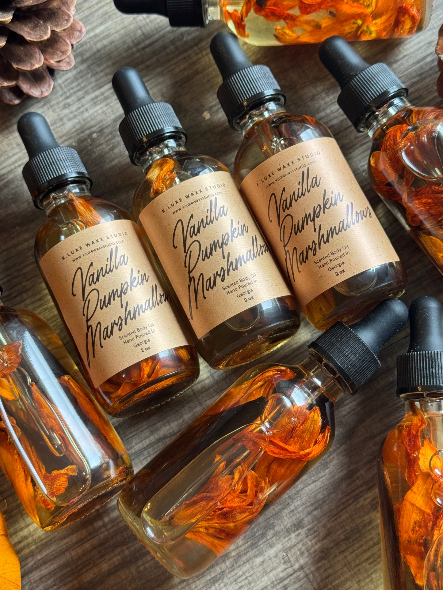 Vanilla Pumpkin Marshmallow Scented Body Oil