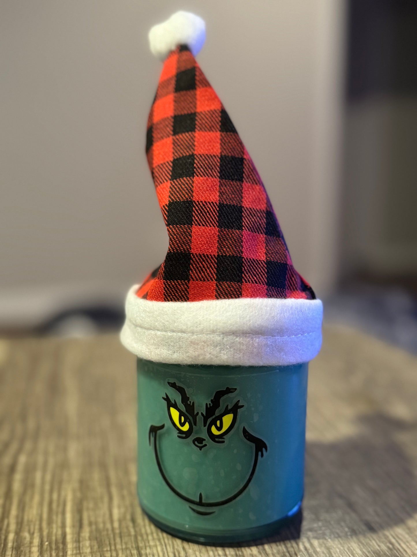 Mr. Grinch Inspired Jar Candle-8 oz