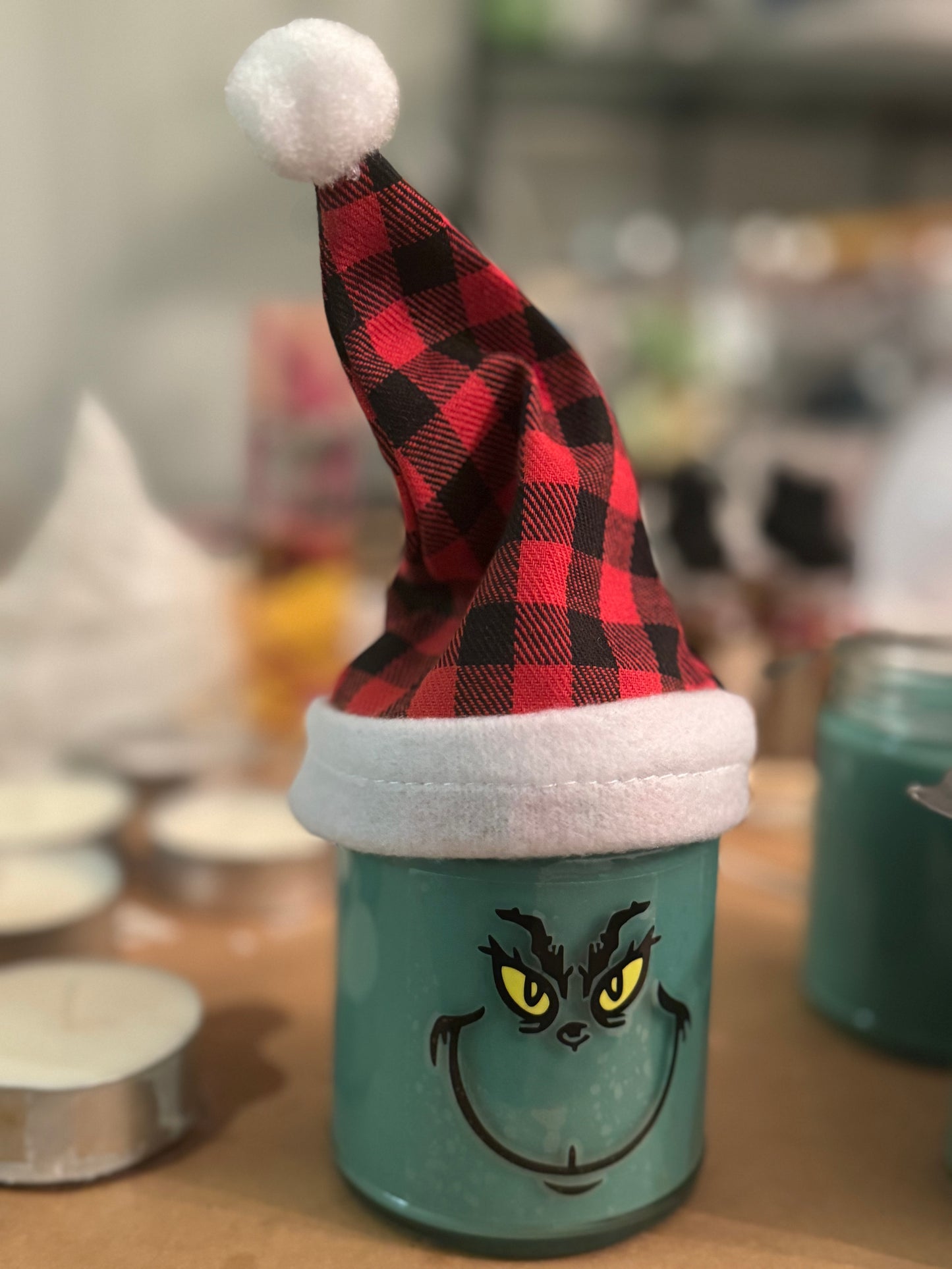 Mr. Grinch Inspired Jar Candle-8 oz
