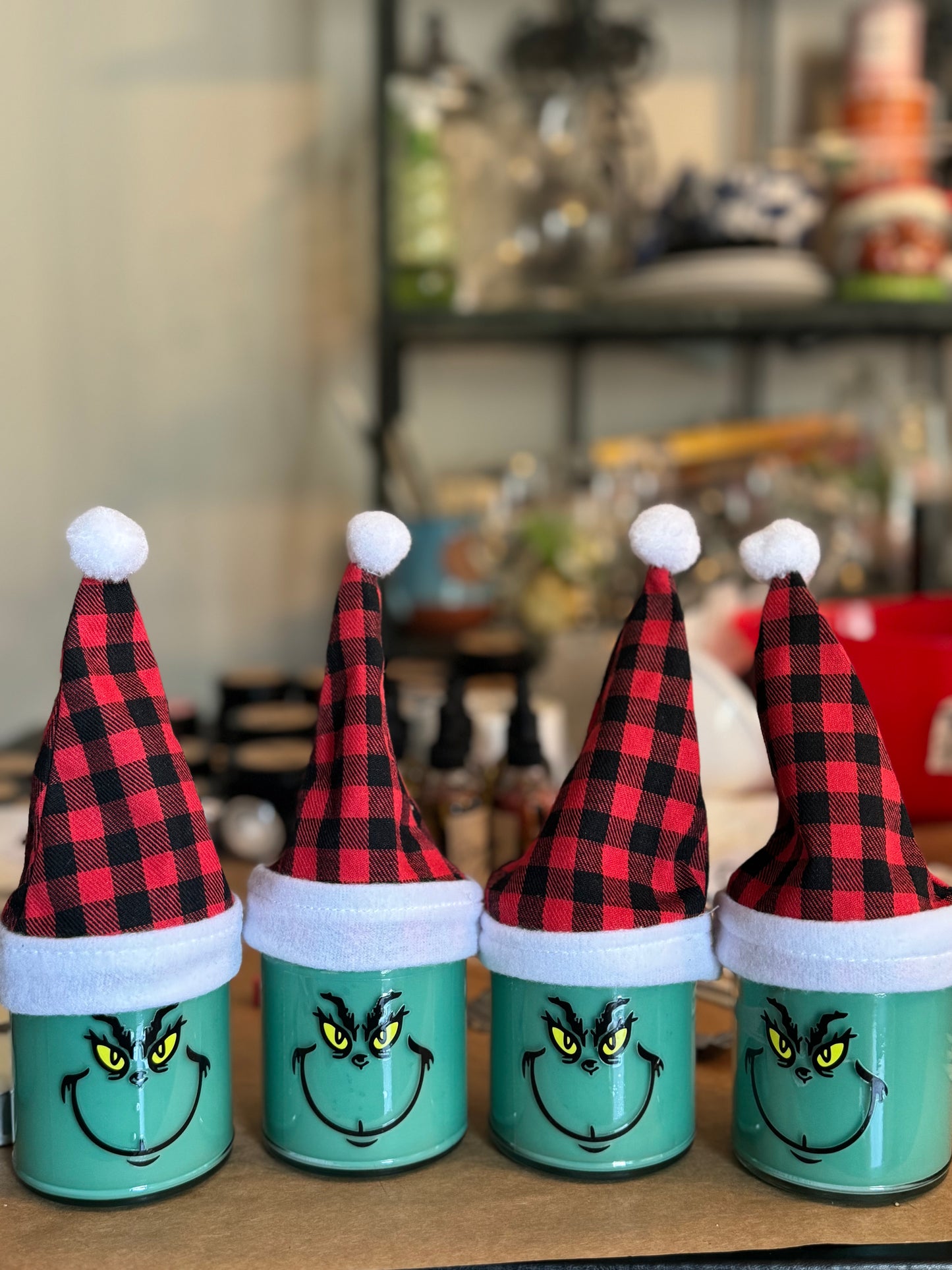 Mr. Grinch Inspired Jar Candle-8 oz
