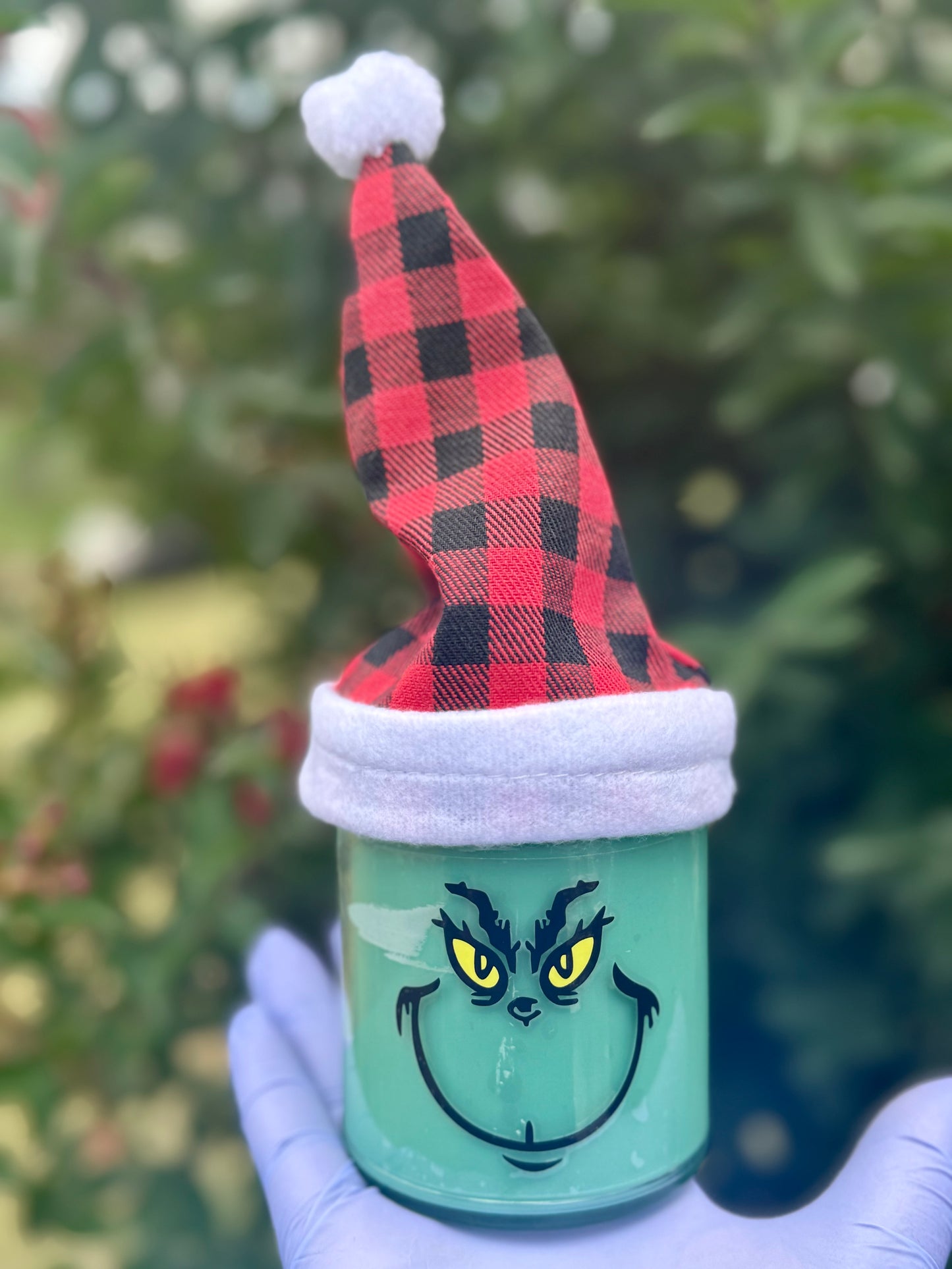 Mr. Grinch Inspired Jar Candle-8 oz