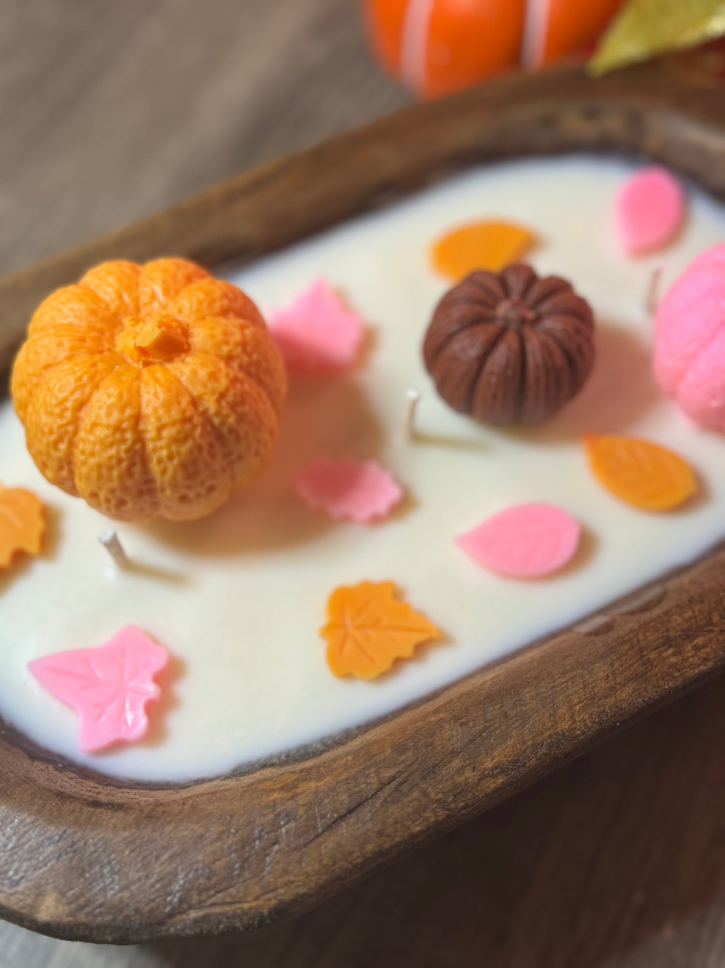 Pumpkin Patch Dough Bowl Candle