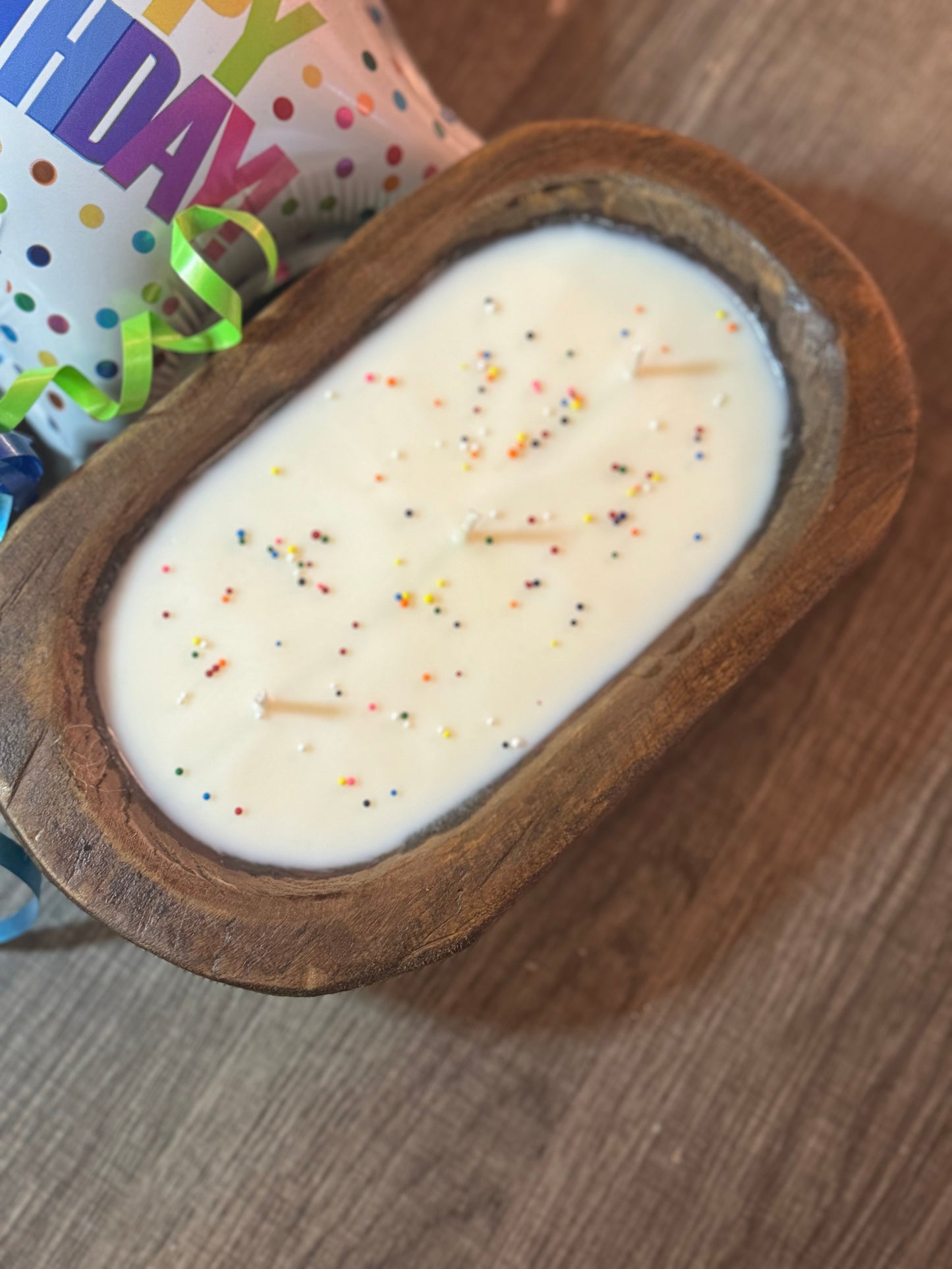 Birthday Cake Dough Bowl Candle