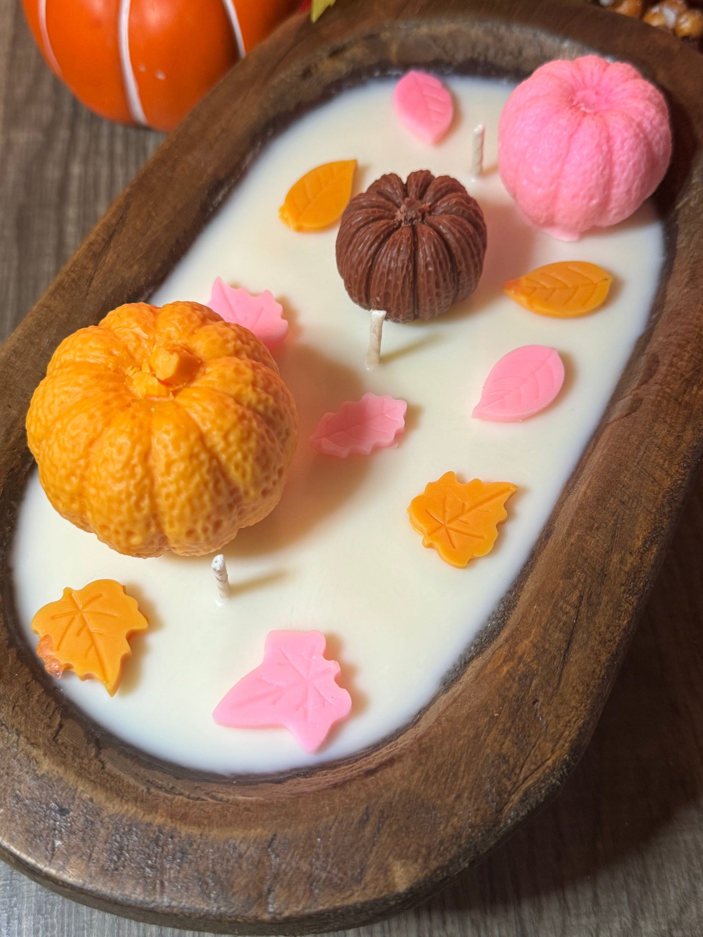 Pumpkin Patch Dough Bowl Candle