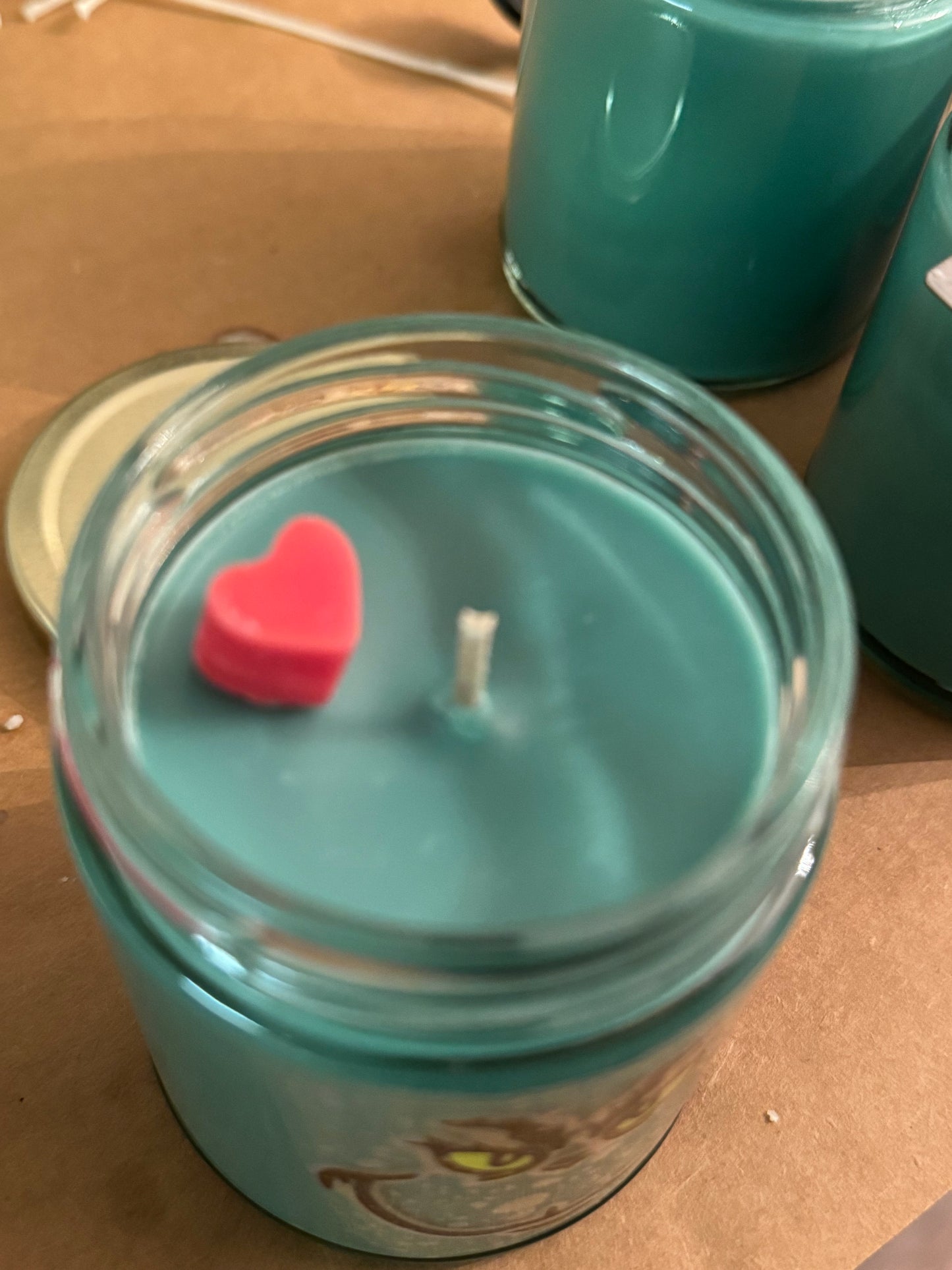Mr. Grinch Inspired Jar Candle-8 oz