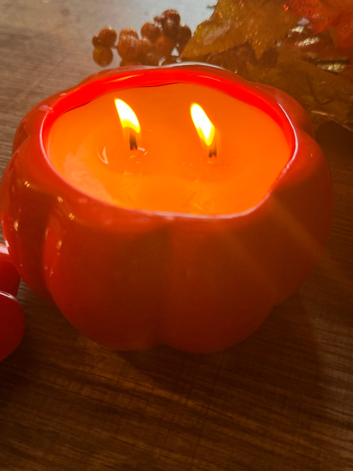 White Pumpkin Ceramic Jar Candle-8 oz