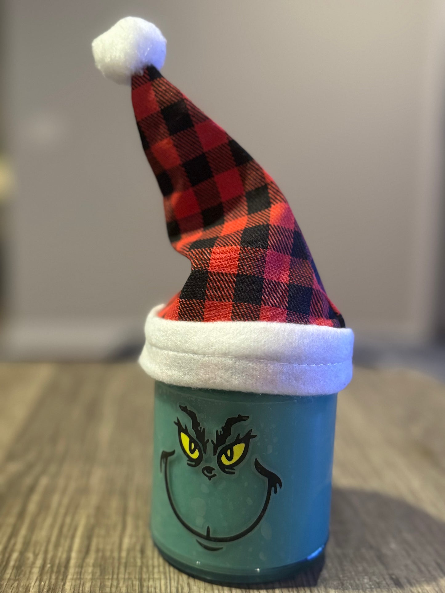 Mr. Grinch Inspired Jar Candle-8 oz