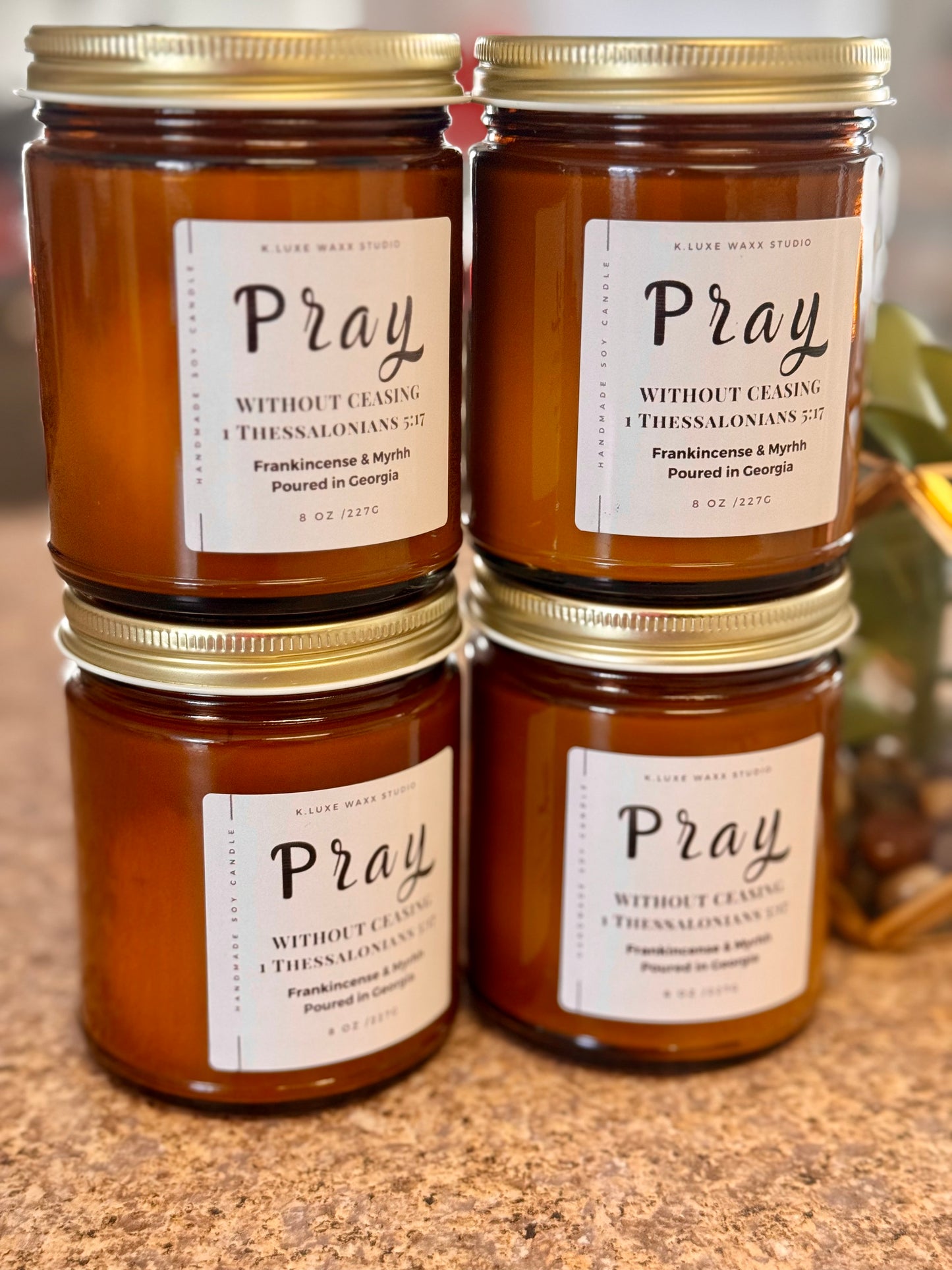 Pray Without Ceasing Jar Candle-8 oz