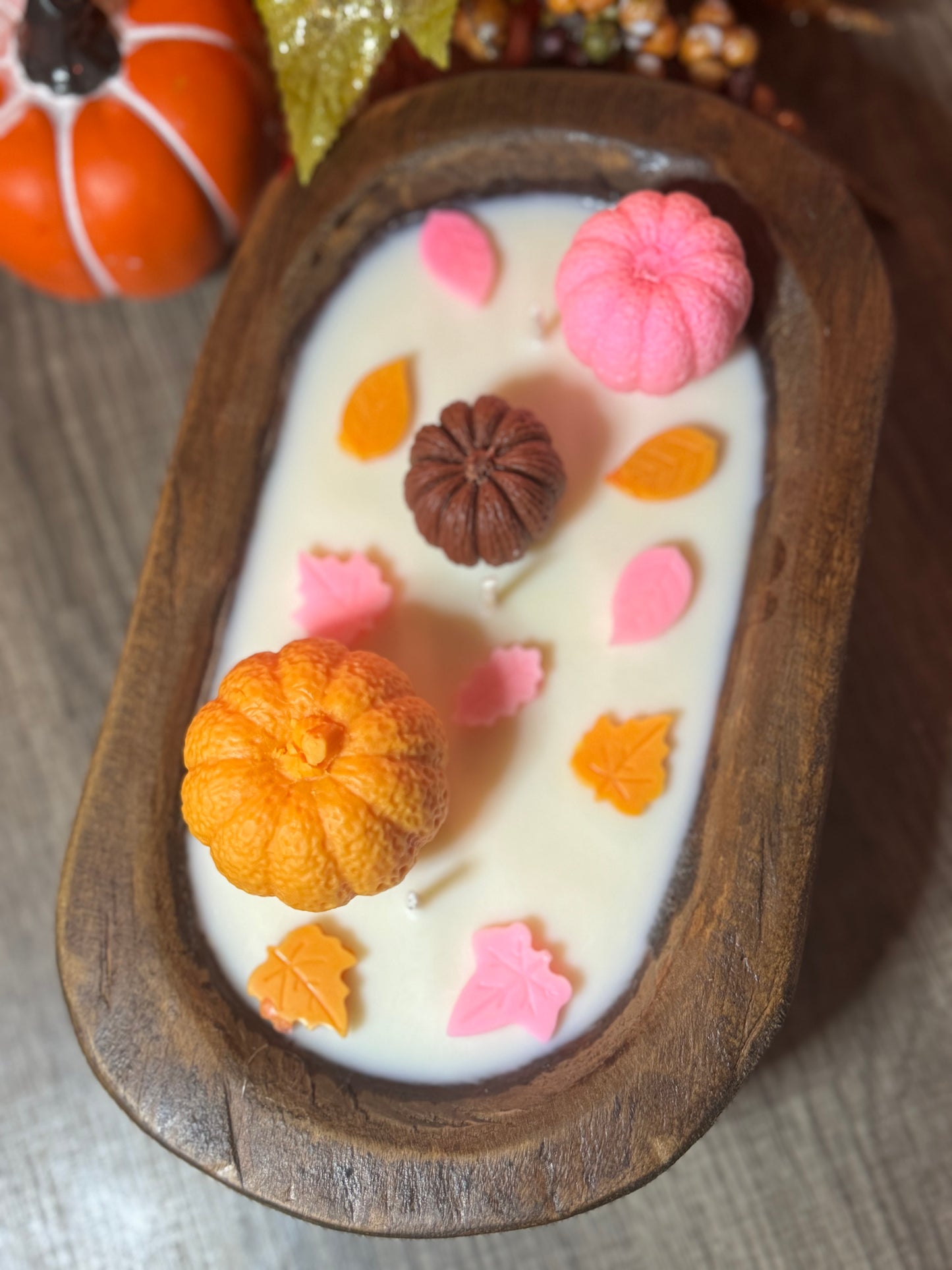 Pumpkin Patch Dough Bowl Candle