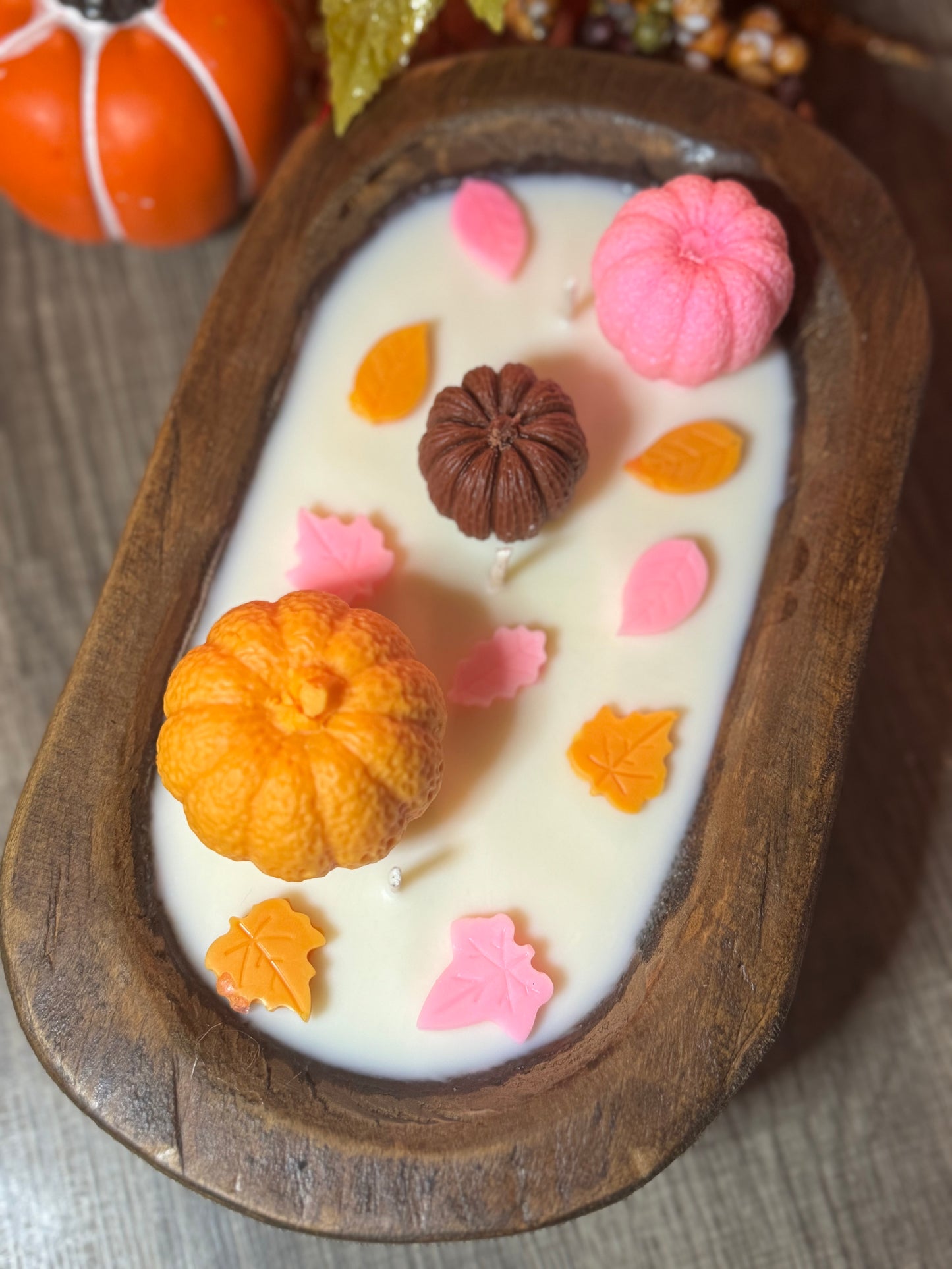 Pumpkin Patch Dough Bowl Candle