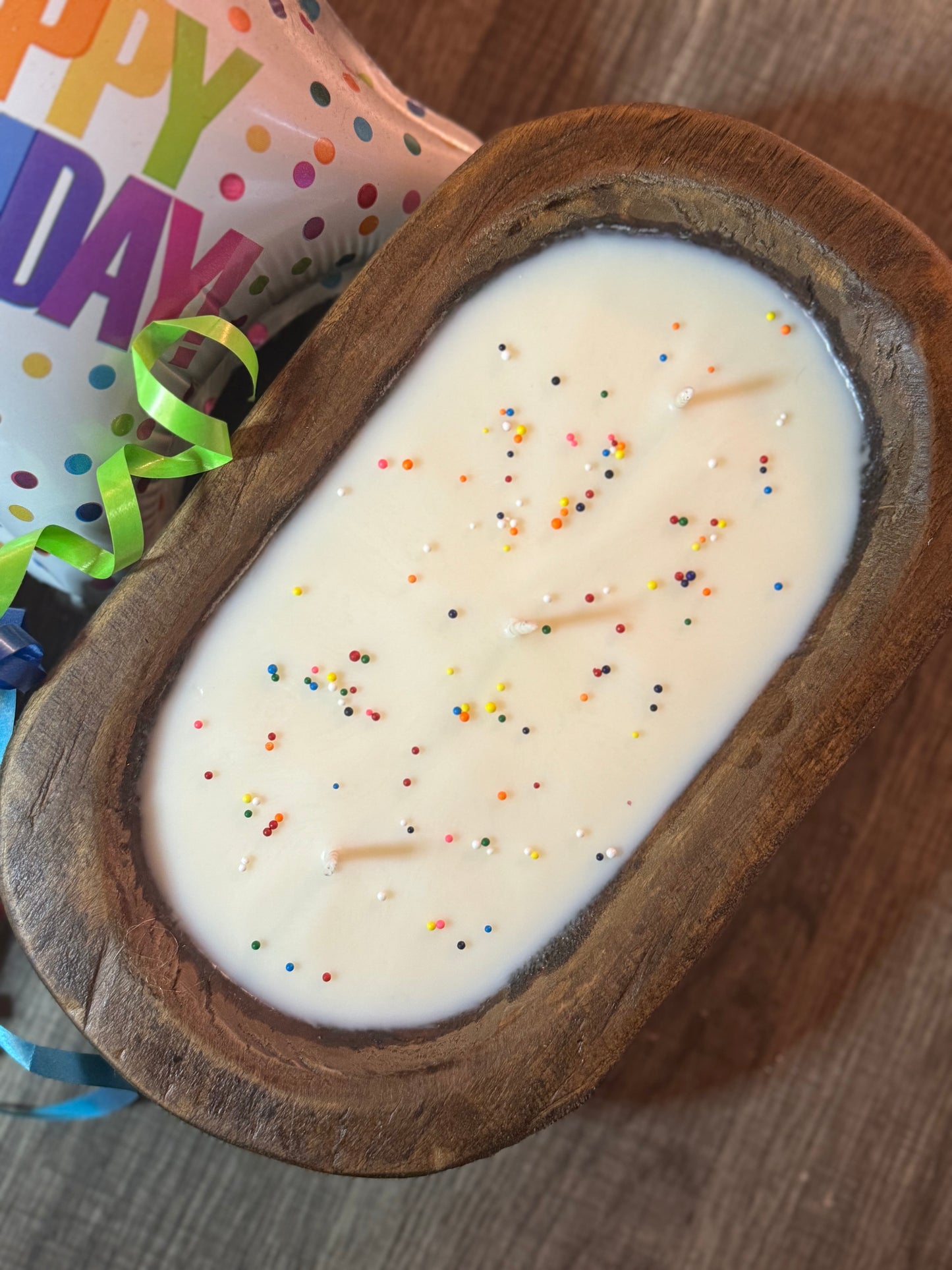 Birthday Cake Dough Bowl Candle