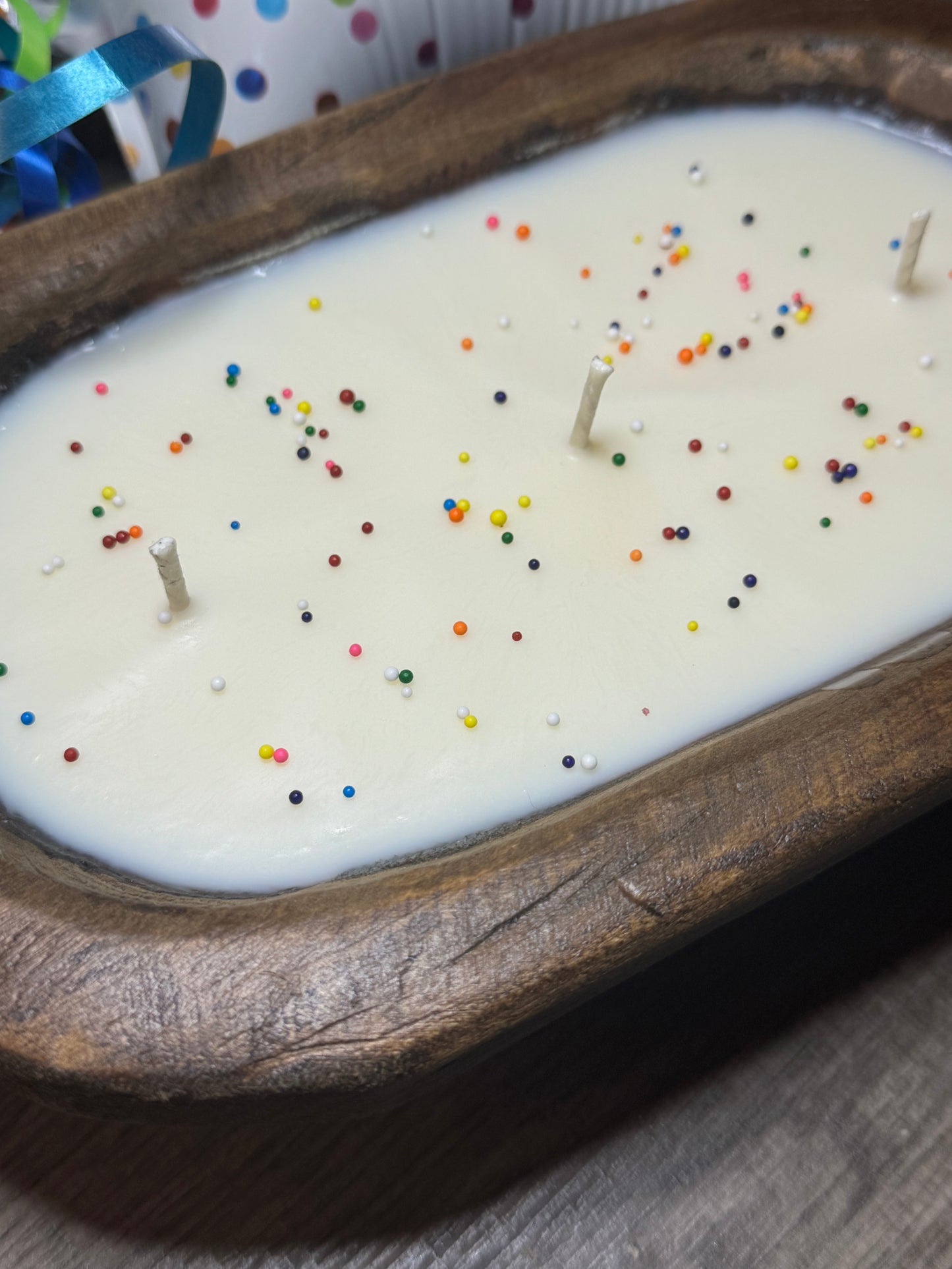 Birthday Cake Dough Bowl Candle