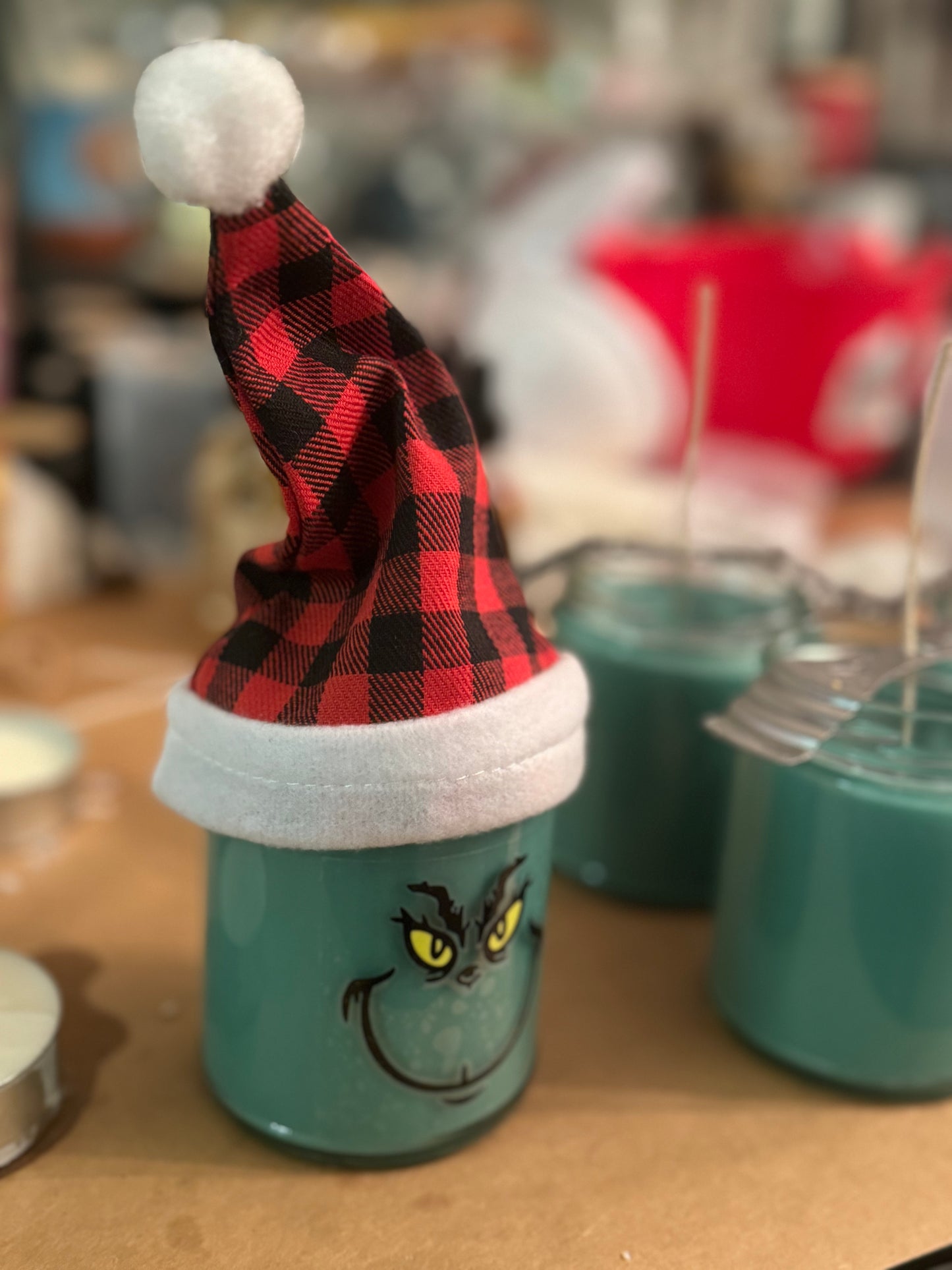 Mr. Grinch Inspired Jar Candle-8 oz