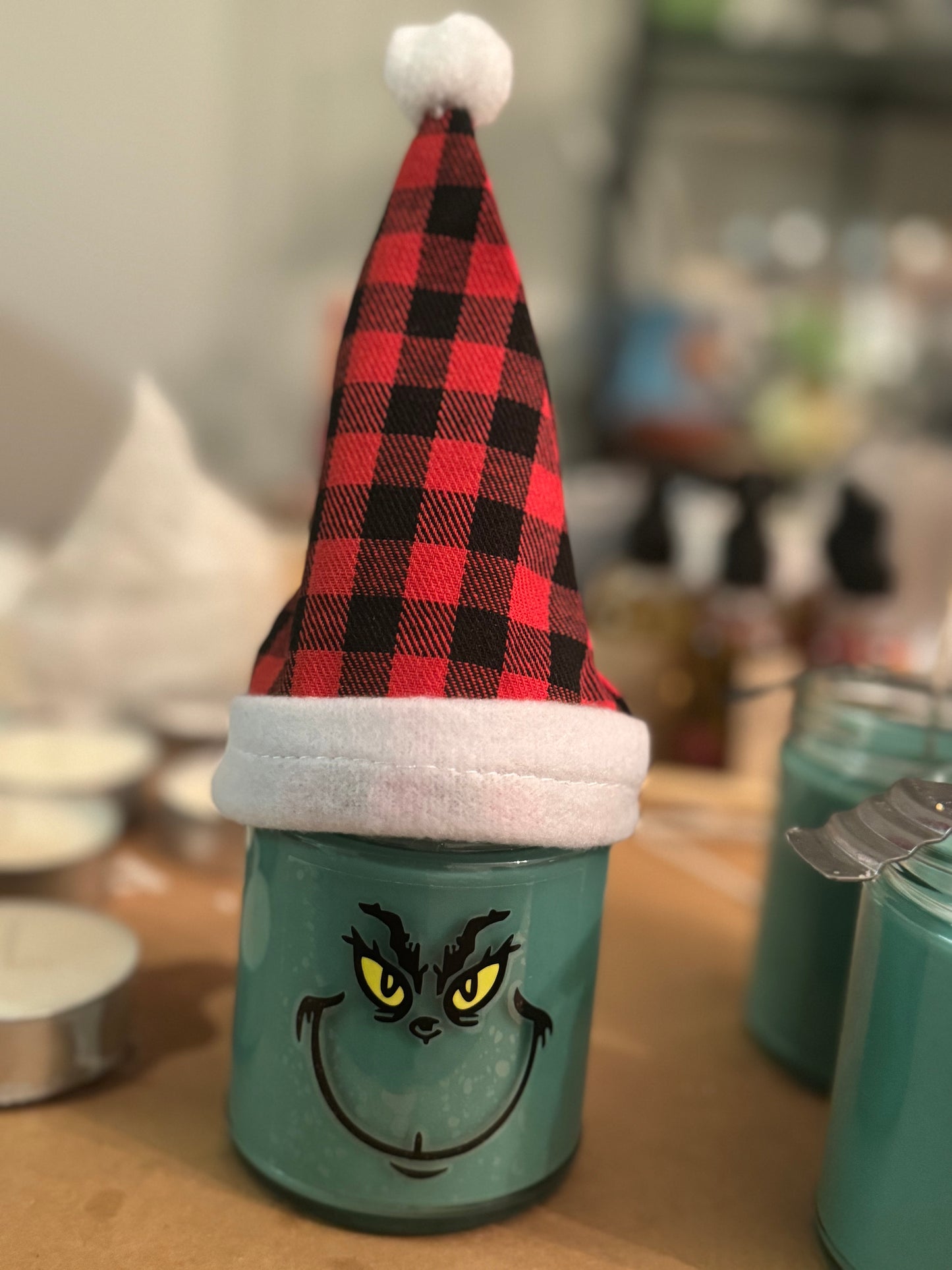 Mr. Grinch Inspired Jar Candle-8 oz