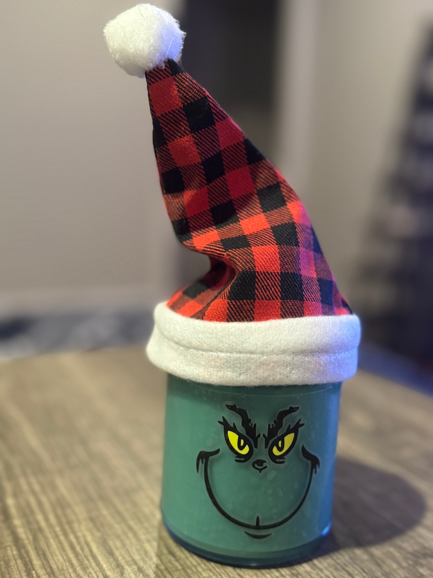 Mr. Grinch Inspired Jar Candle-8 oz