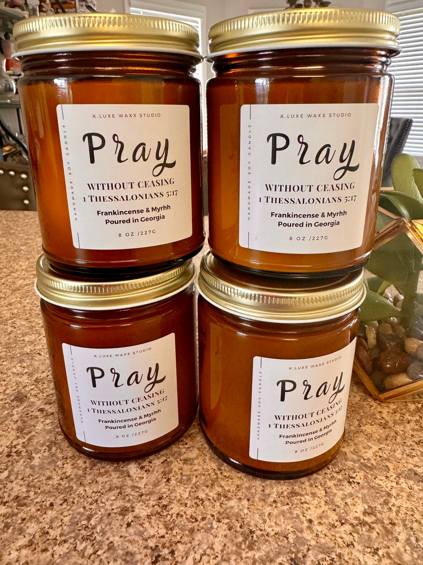 Pray Without Ceasing Jar Candle-8 oz