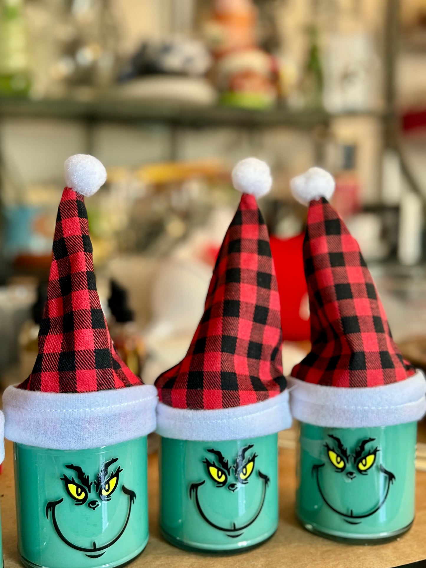 Mr. Grinch Inspired Jar Candle-8 oz