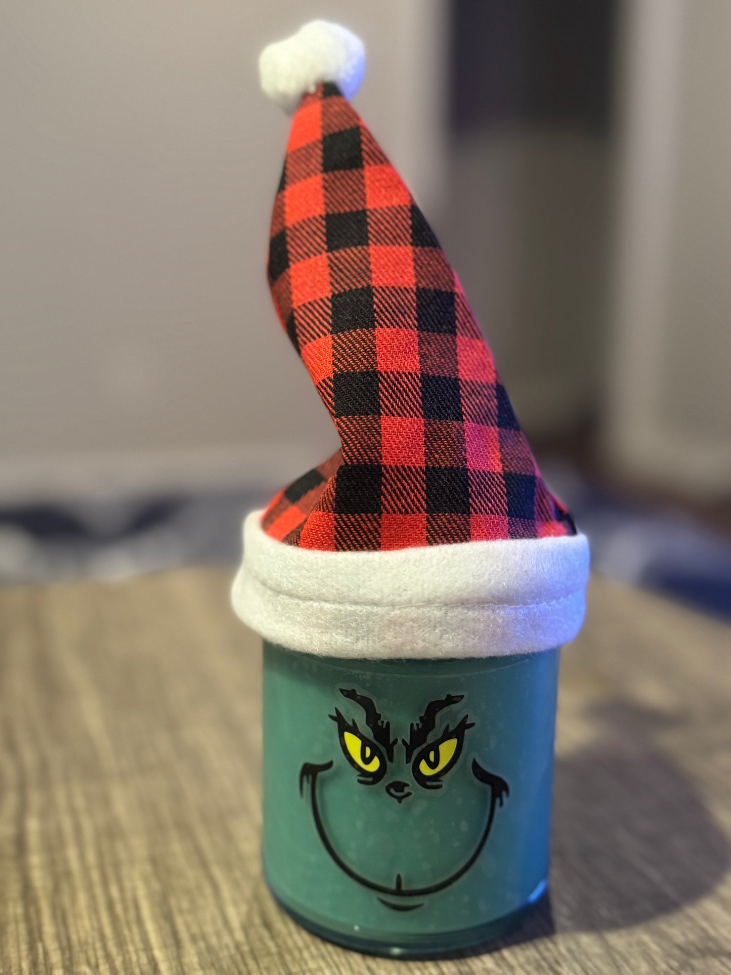Mr. Grinch Inspired Jar Candle-8 oz