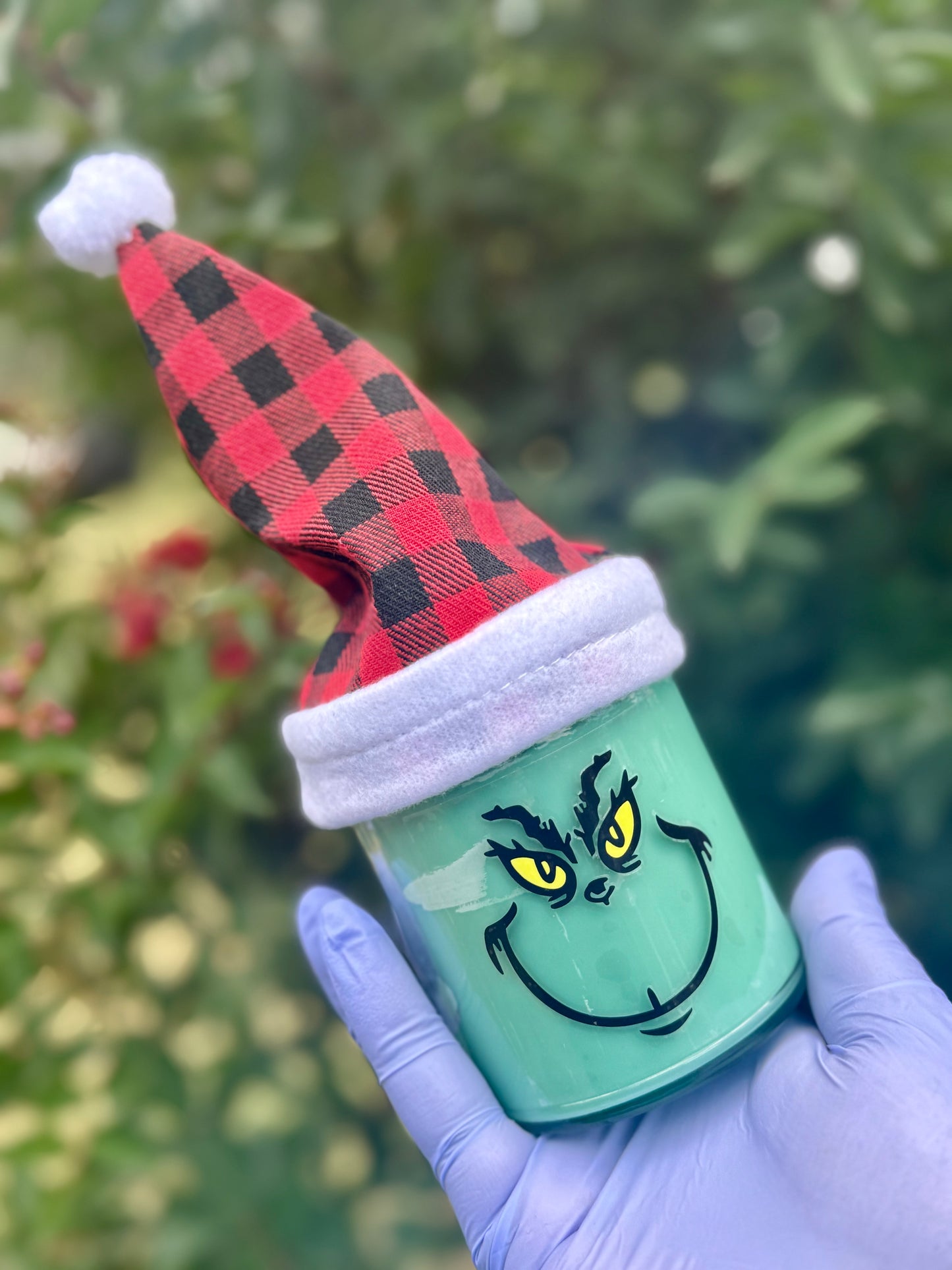 Mr. Grinch Inspired Jar Candle-8 oz