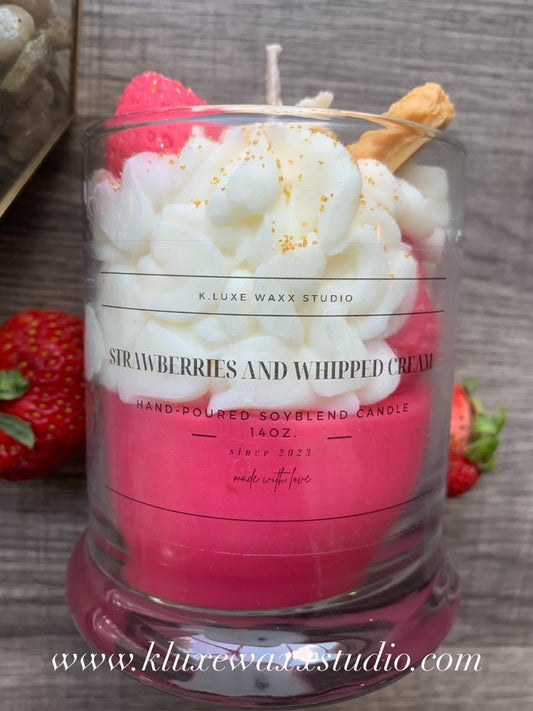 Strawberries and Whipped Cream Scented Candle