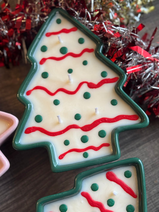Dessert Style Christmas Tree Ceramic Candle-14 oz