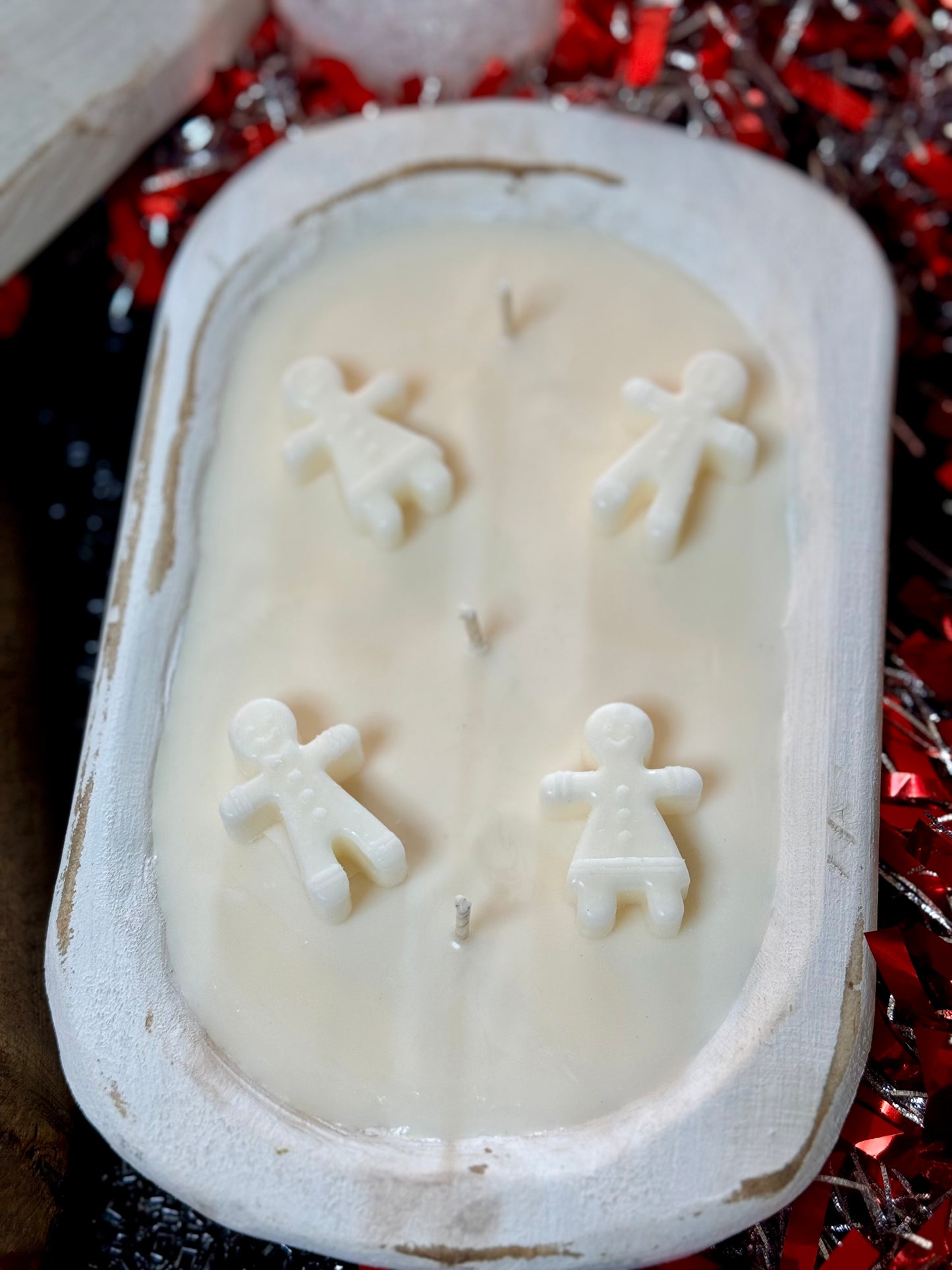 White Gingerbread Dough Bowl Candle