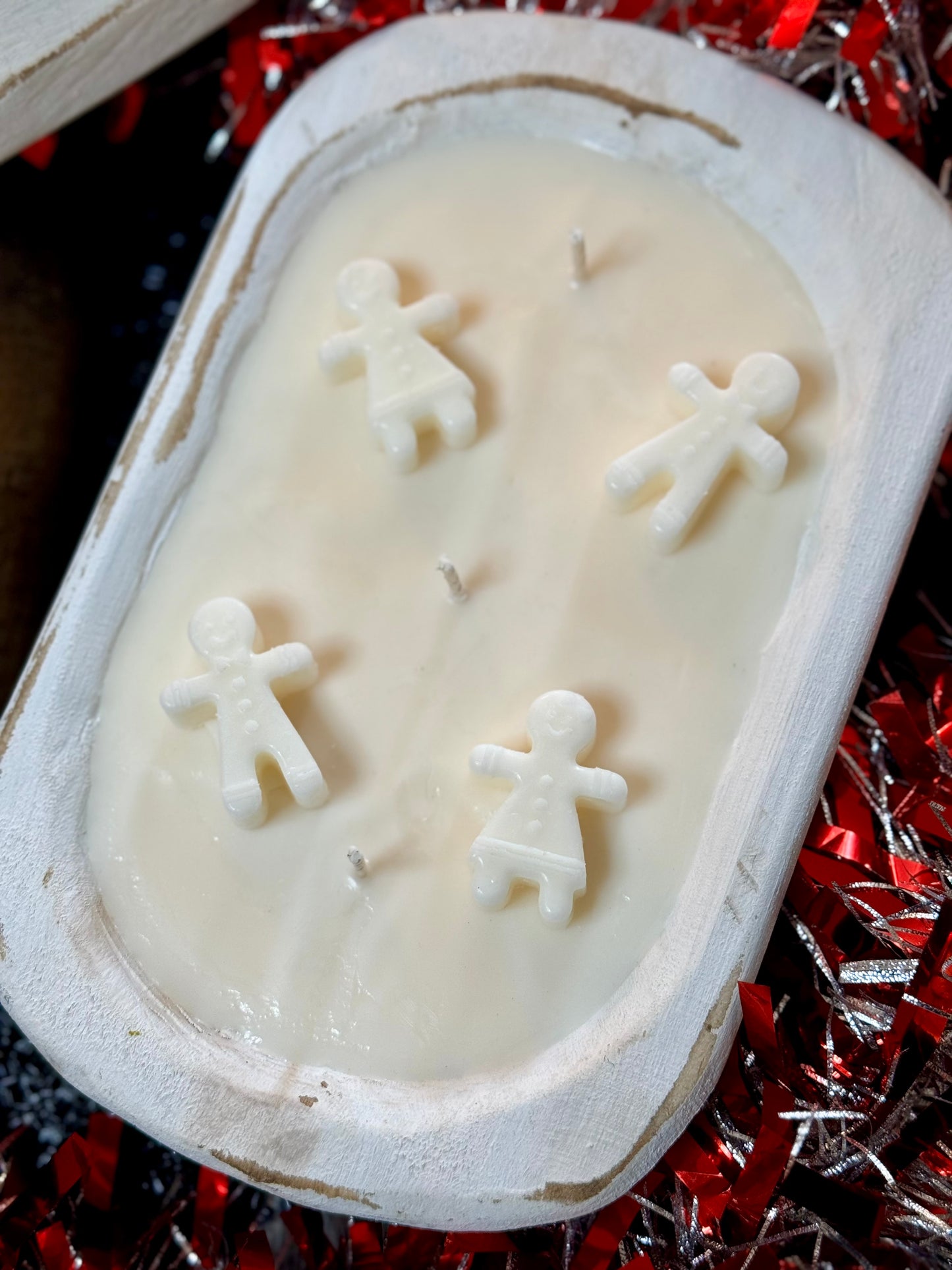 White Gingerbread Dough Bowl Candle