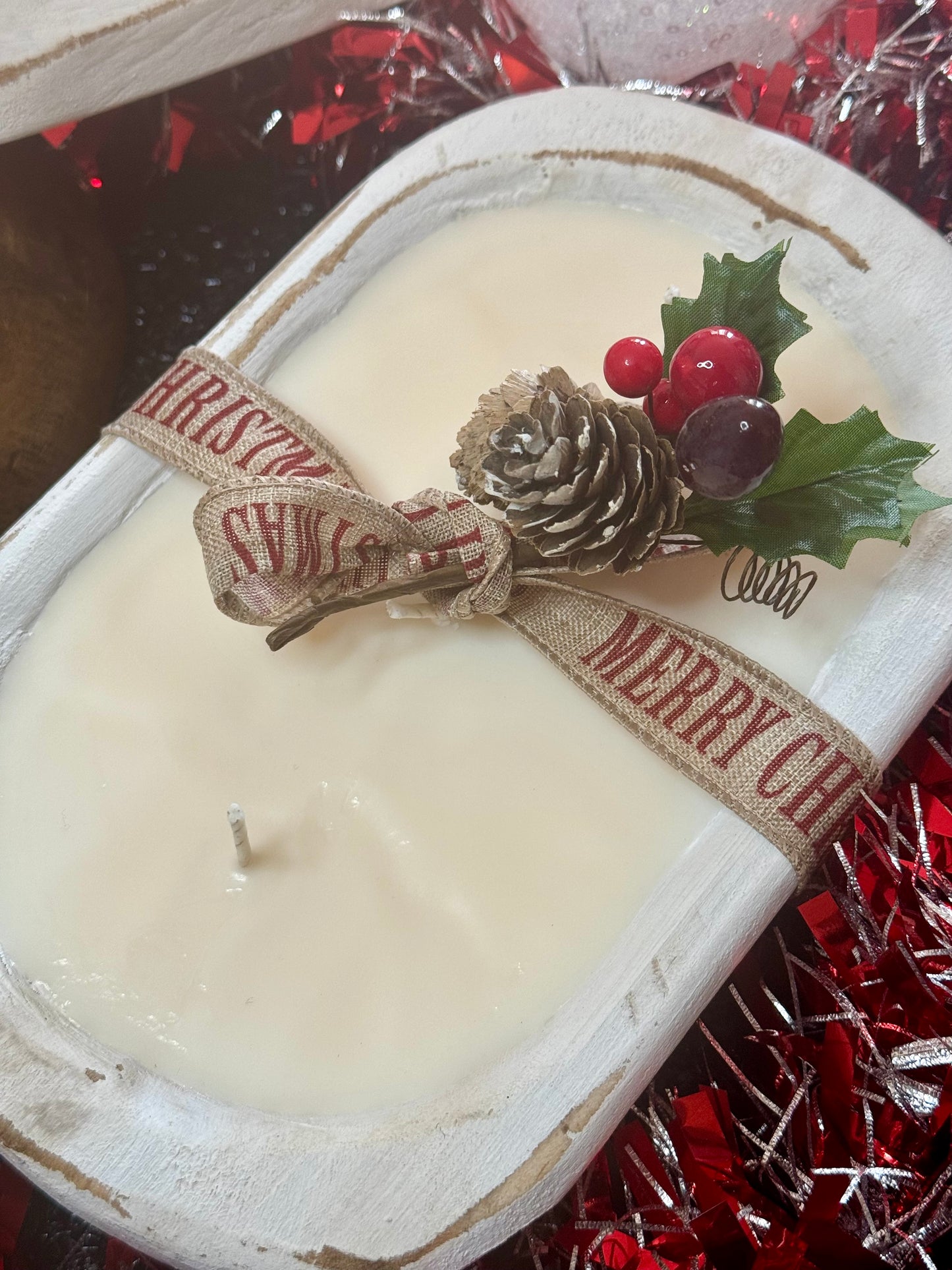 Winter Scented Dough Bowl Candle