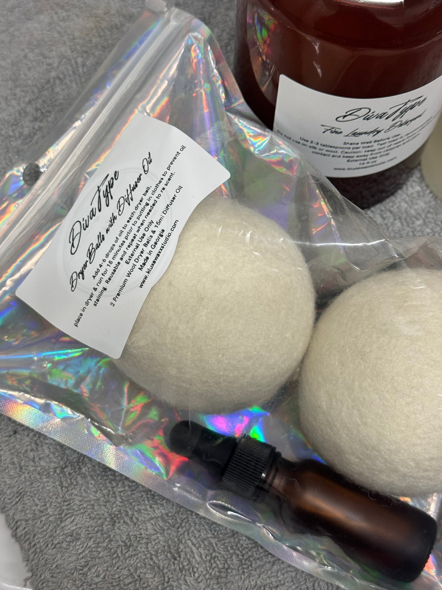 Scented Wool Dryer Balls with Oil