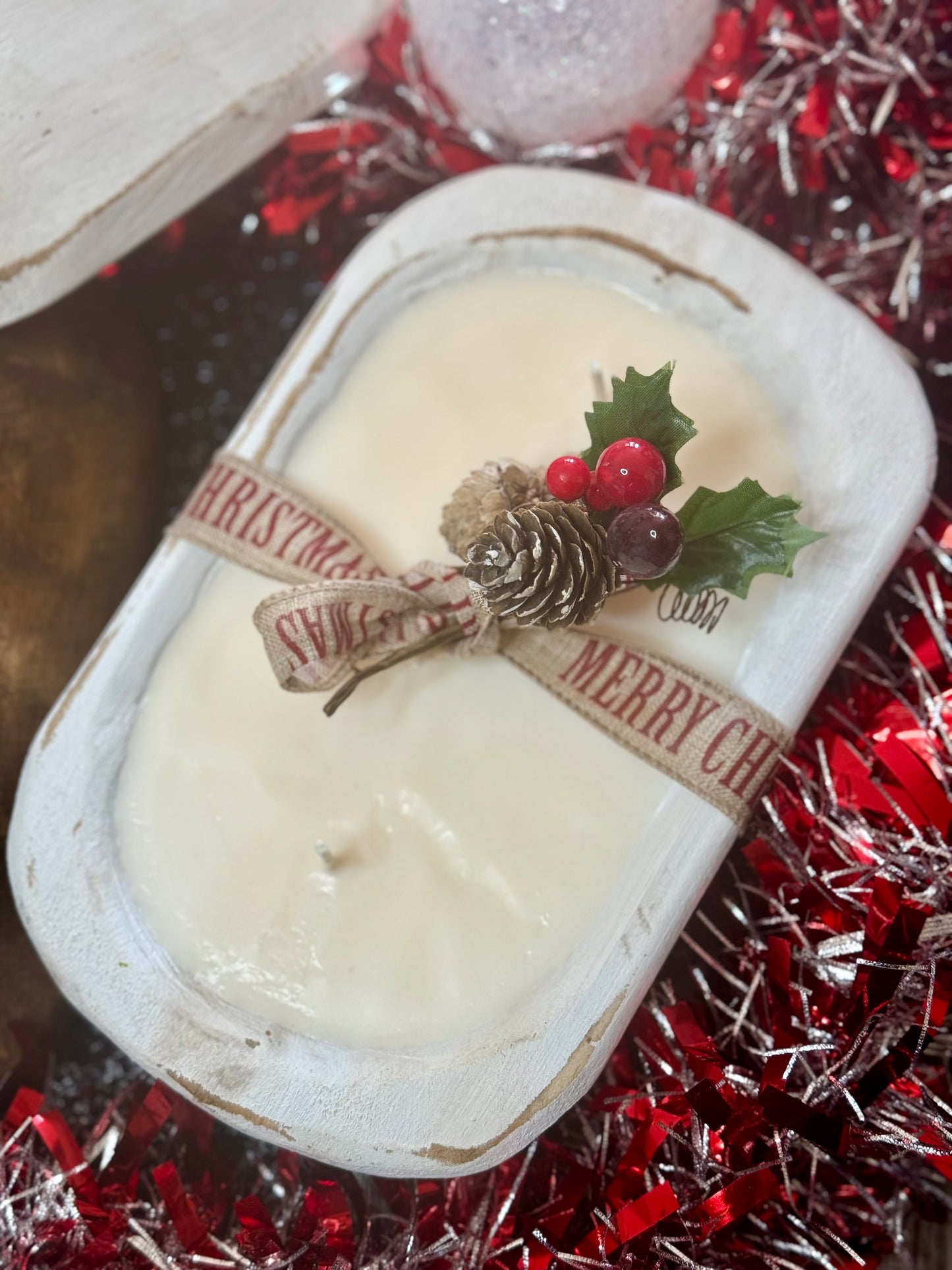 Winter Scented Dough Bowl Candle