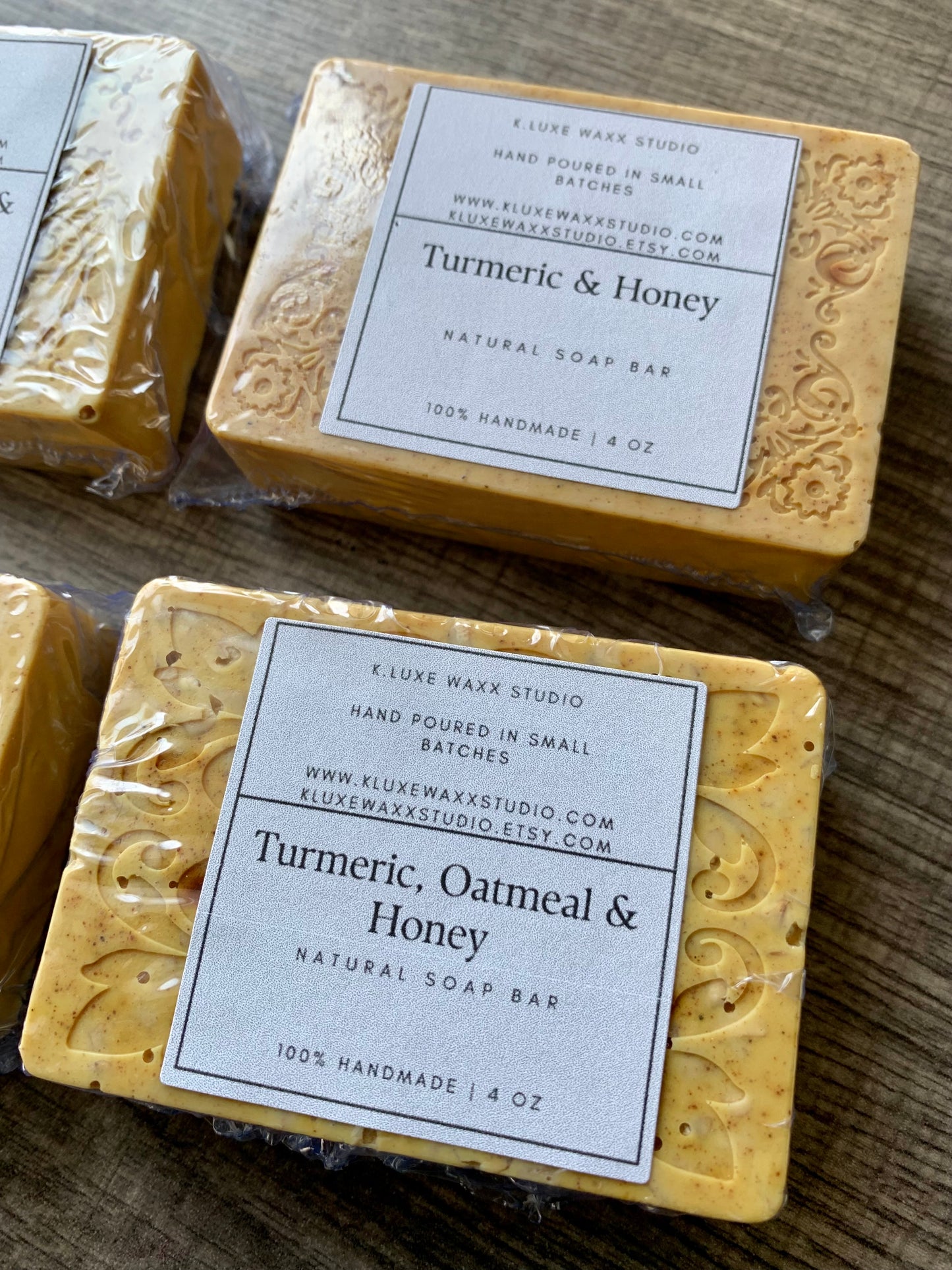 Turmeric & Honey or Turmeric Oatmeal & Honey Soap Bar