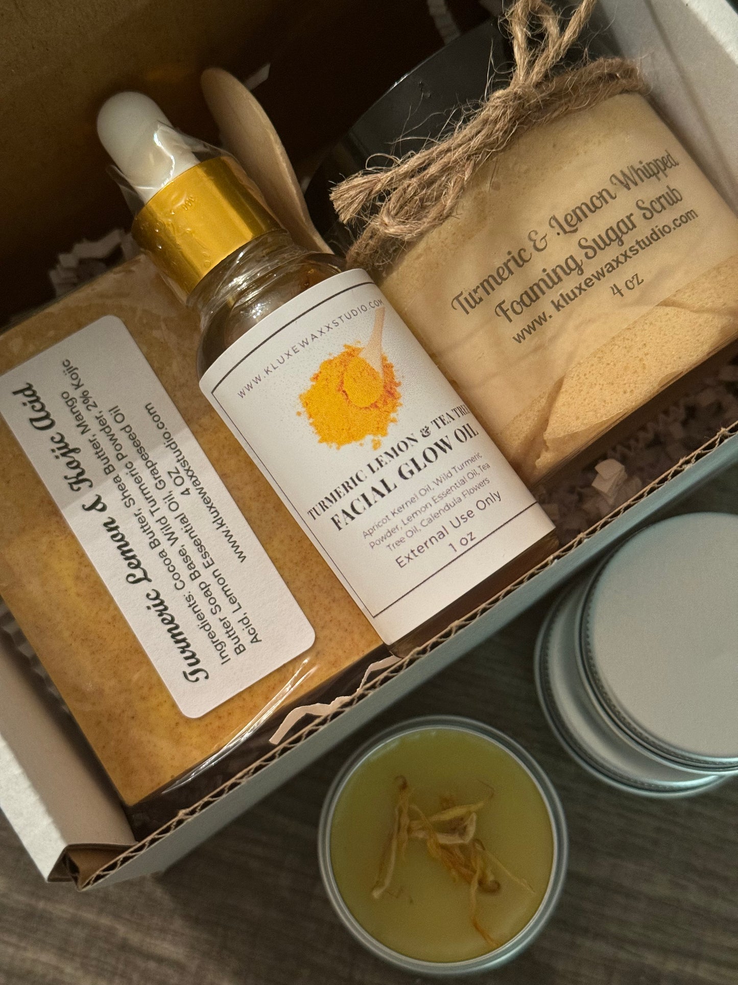 Turmeric Facial Glow 4 Piece Bundle Kit