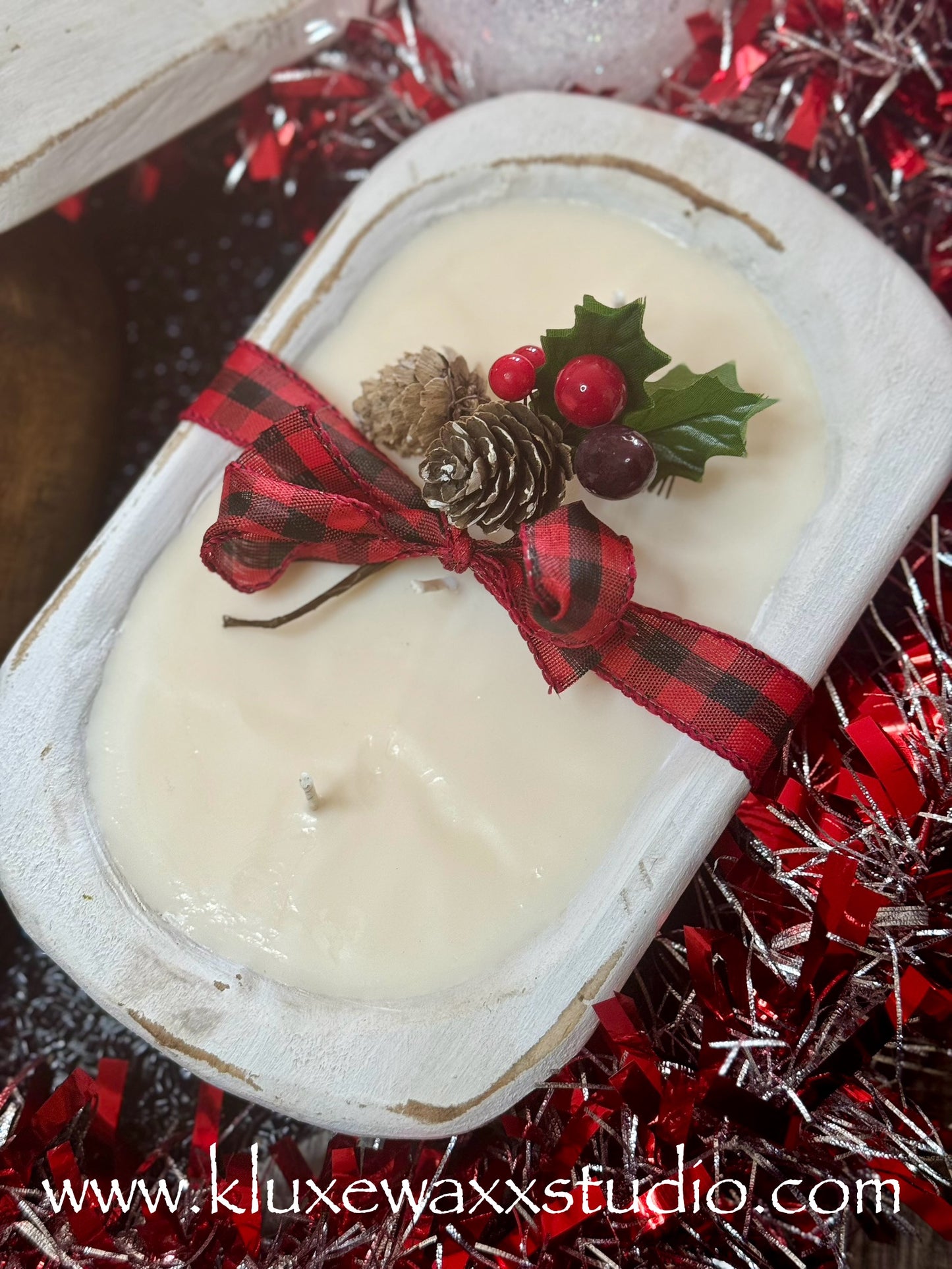 Winter Scented Dough Bowl Candle