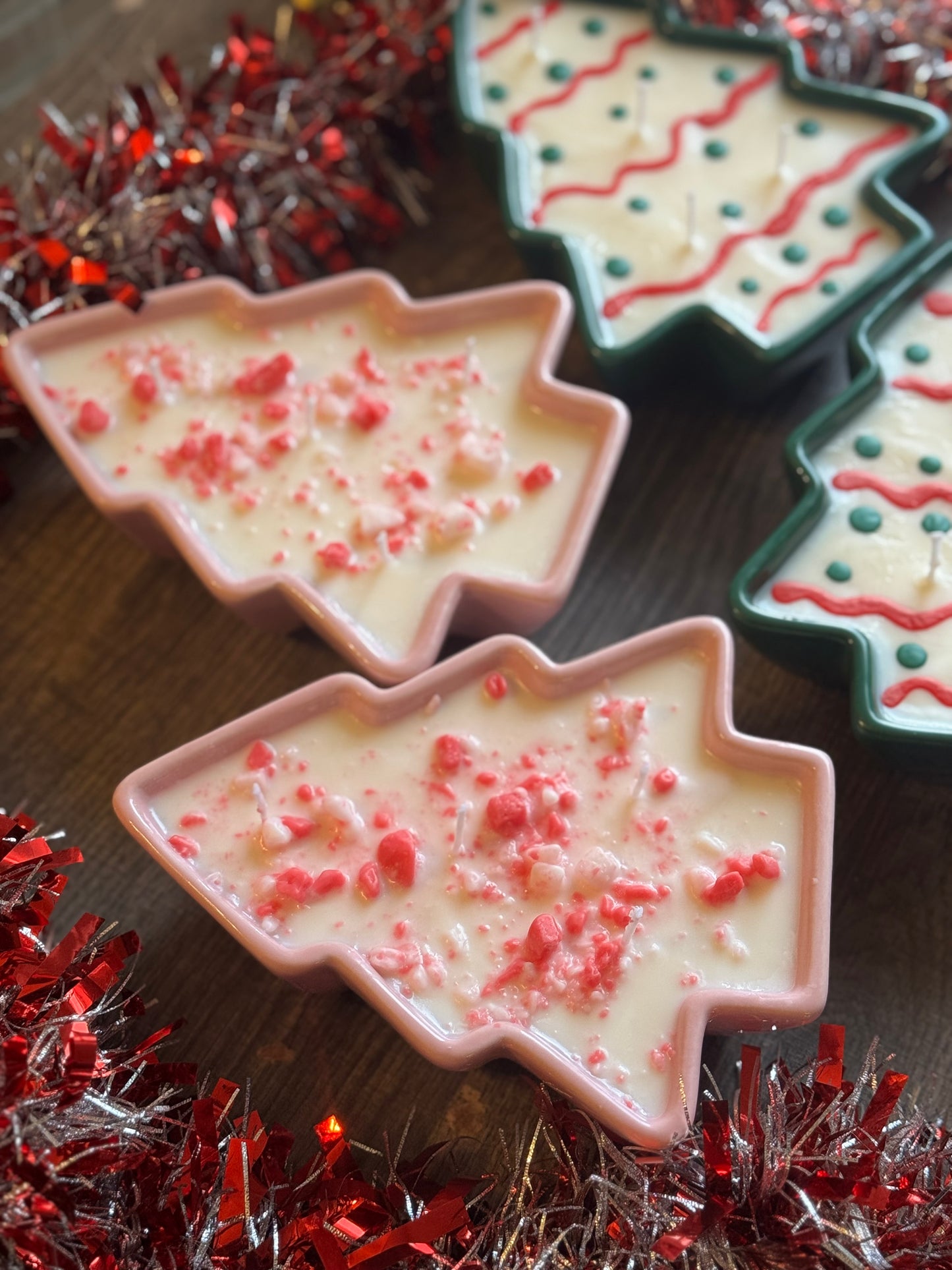 Dessert Style Christmas Tree Ceramic Candle-14 oz