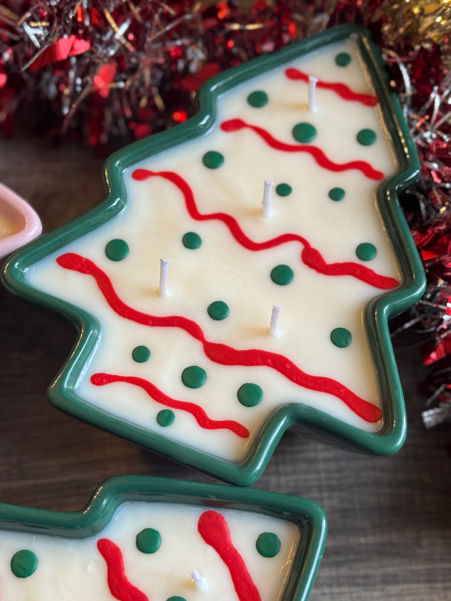 Dessert Style Christmas Tree Ceramic Candle-14 oz