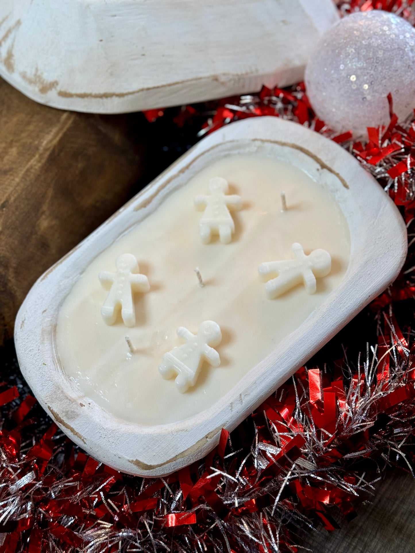 White Gingerbread Dough Bowl Candle