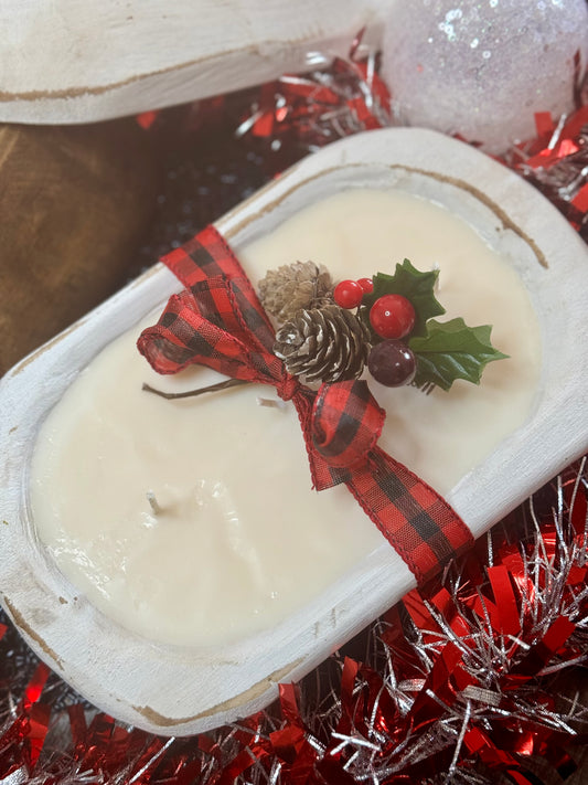 Winter Scented Dough Bowl Candle