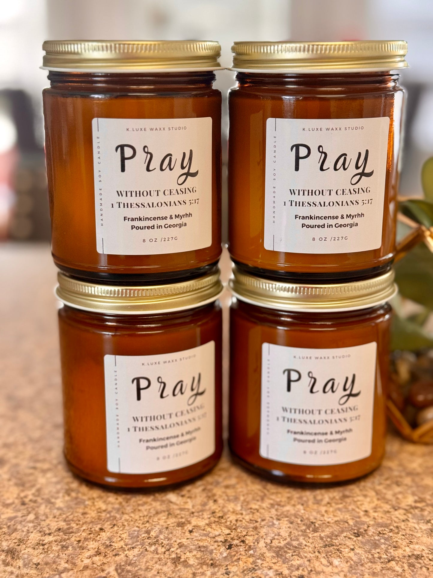 Pray Without Ceasing Jar Candle