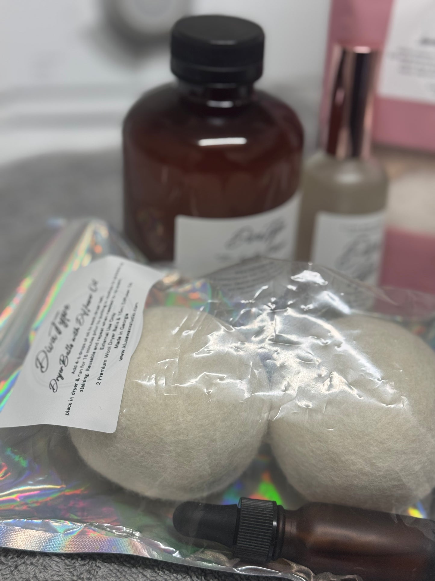 Scented Wool Dryer Balls with Oil