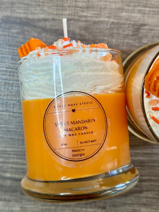 Sweet Mandarin Macaron Scented Candle