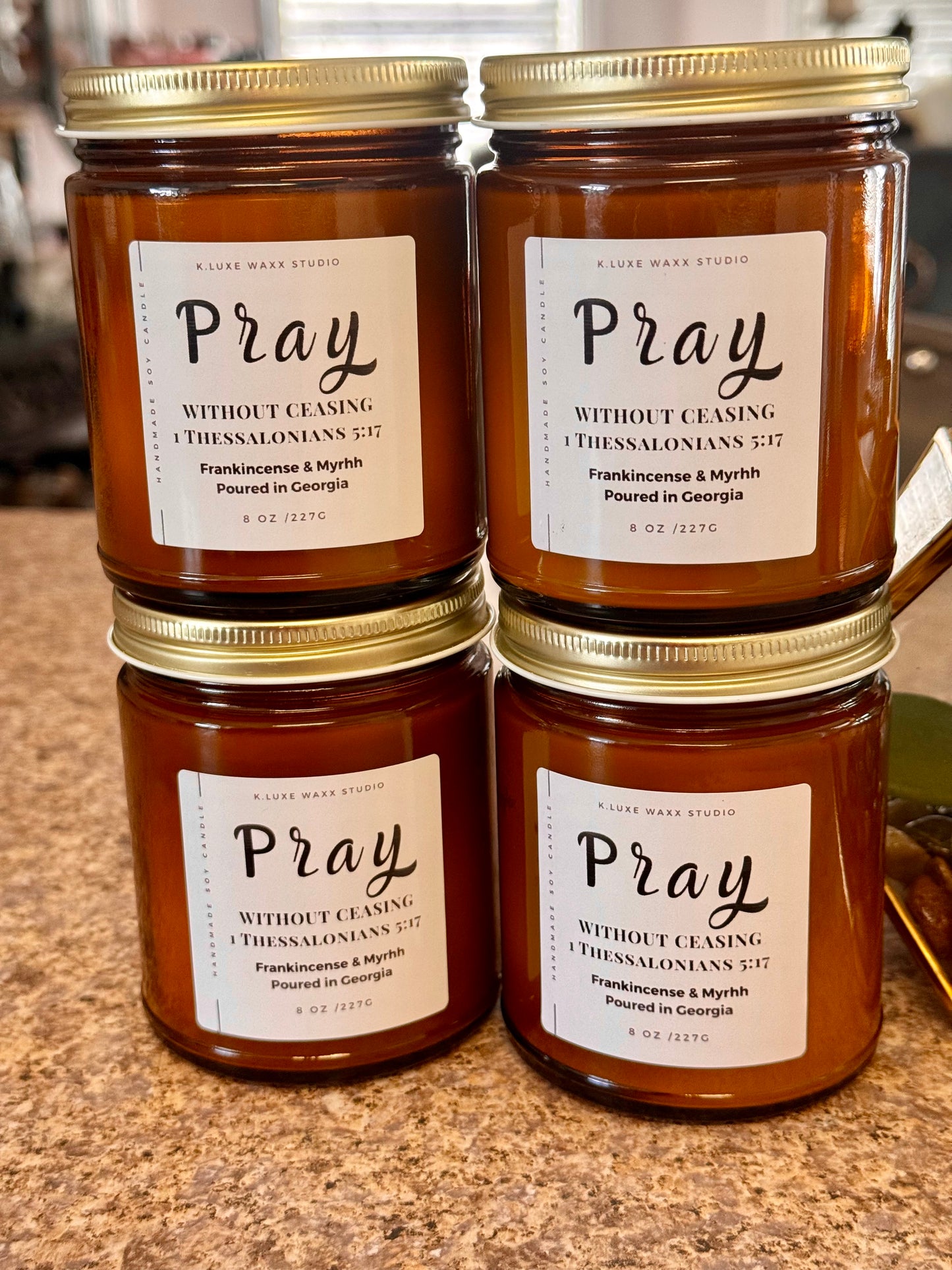 Pray Without Ceasing Jar Candle