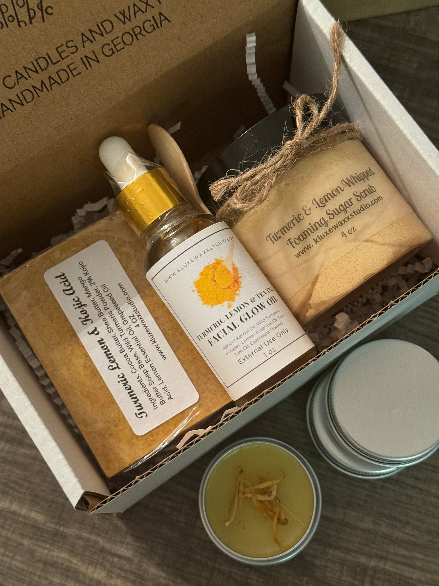 Turmeric Facial Glow 4 Piece Bundle Kit