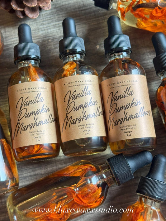 Vanilla Pumpkin Marshmallow Scented Body Oil