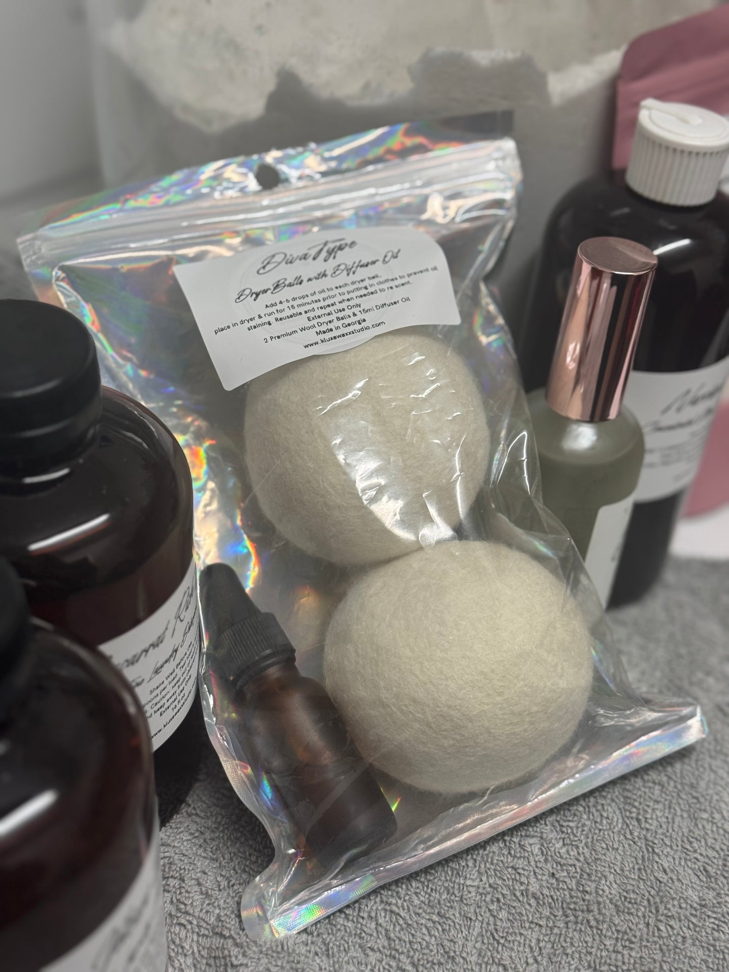 Scented Wool Dryer Balls with Oil