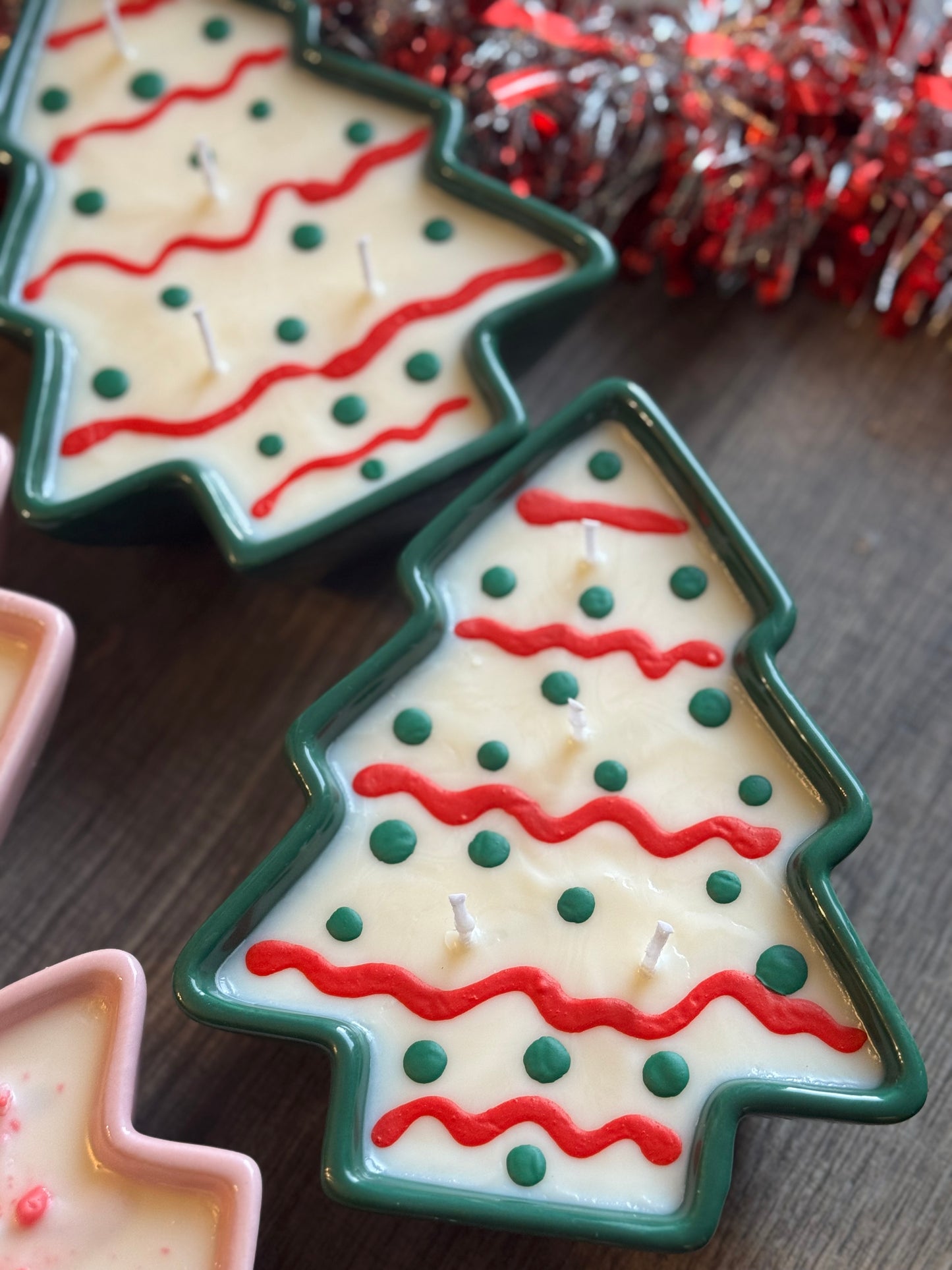 Dessert Style Christmas Tree Ceramic Candle-14 oz