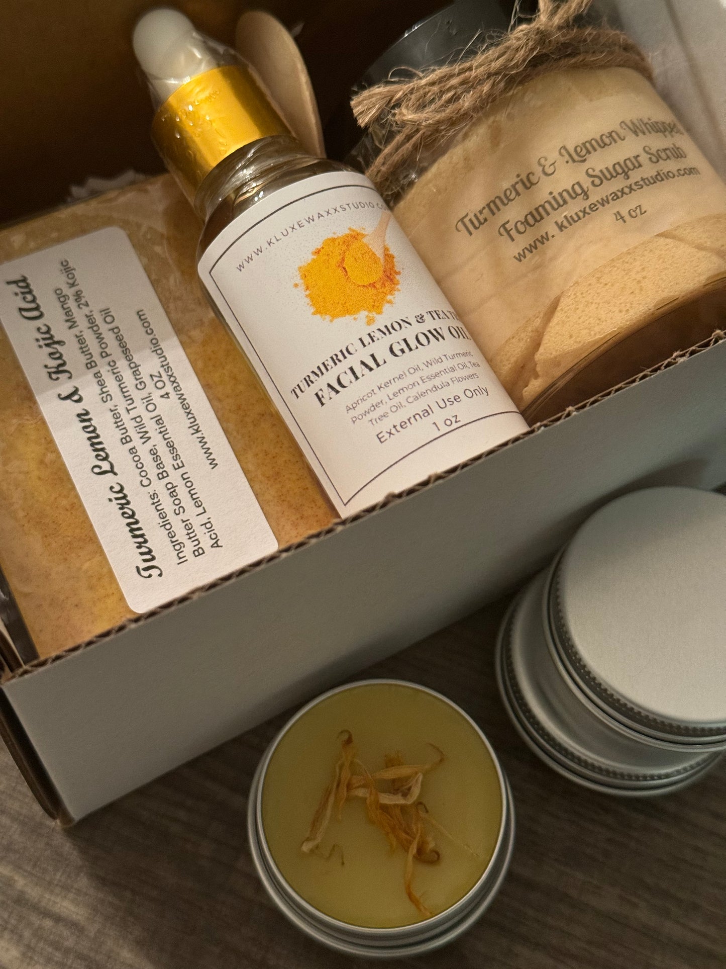 Turmeric Facial Glow 4 Piece Bundle Kit