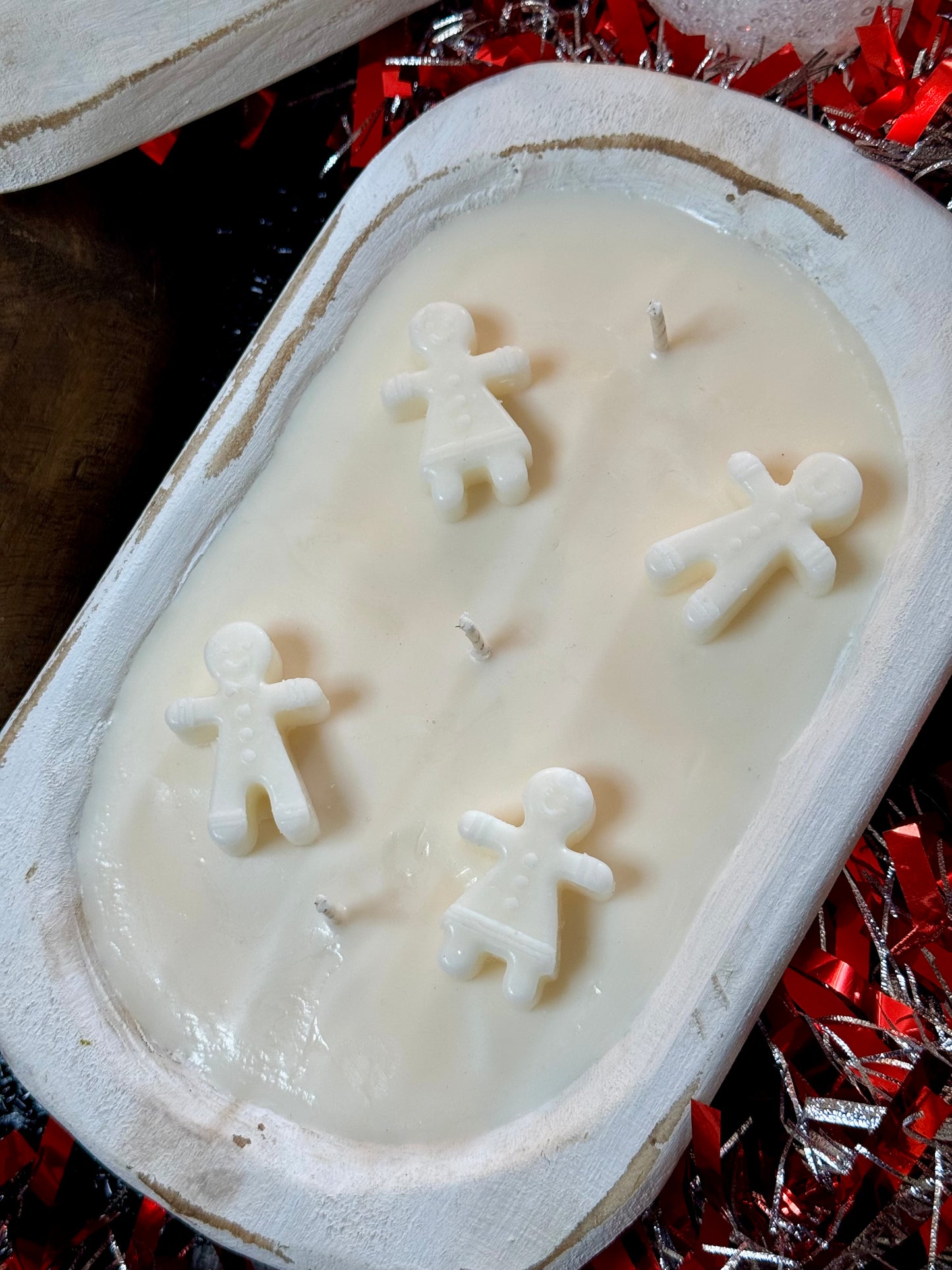 White Gingerbread Dough Bowl Candle