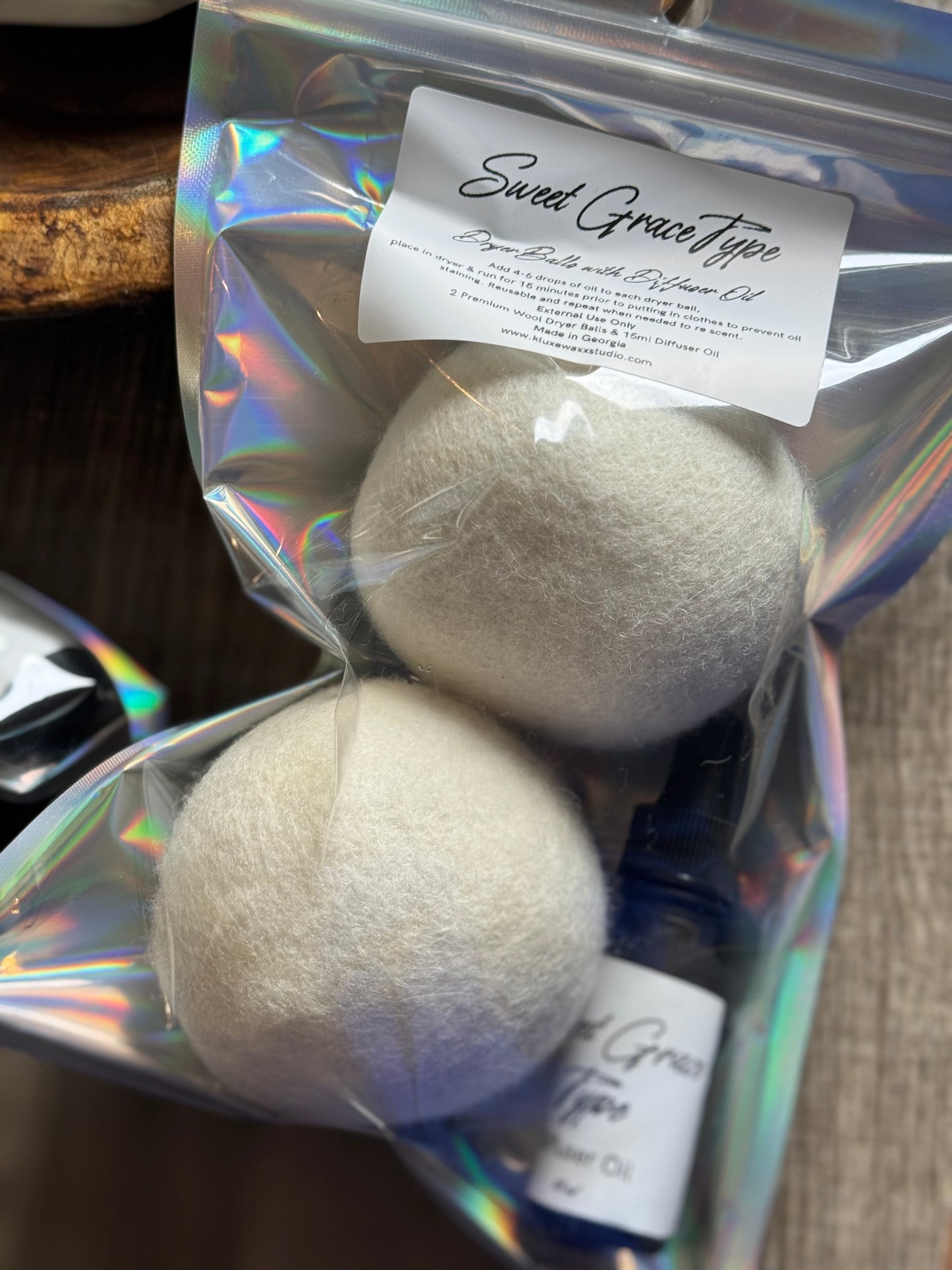 Scented Wool Dryer Balls with Oil