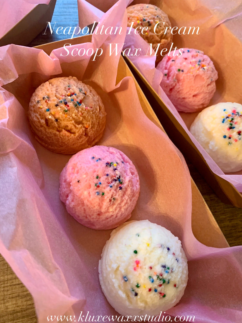 Neapolitan Ice Cream Scoop Wax Melts